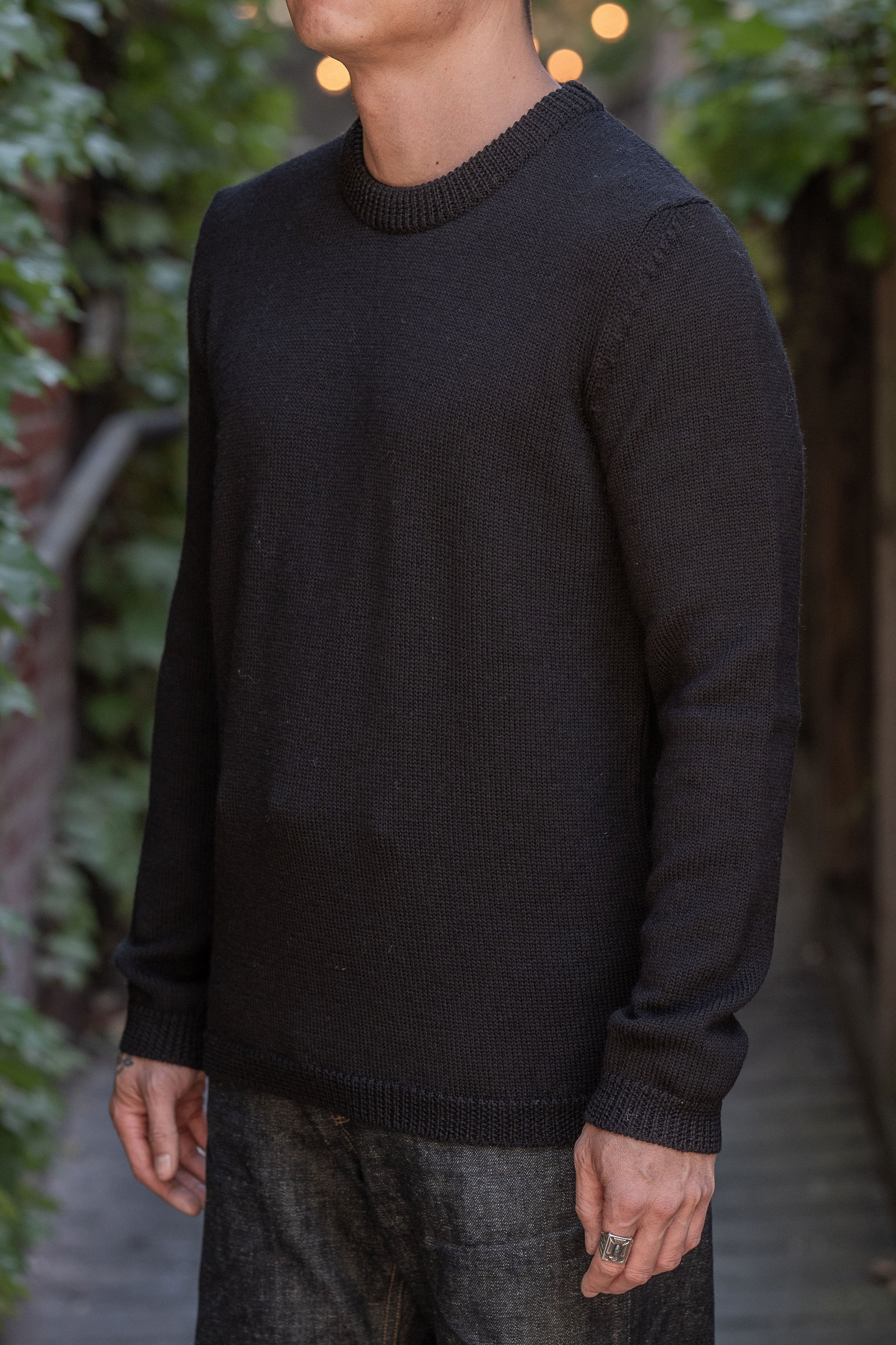 Hansen Garments Eske Crew Neck Sweater - Black