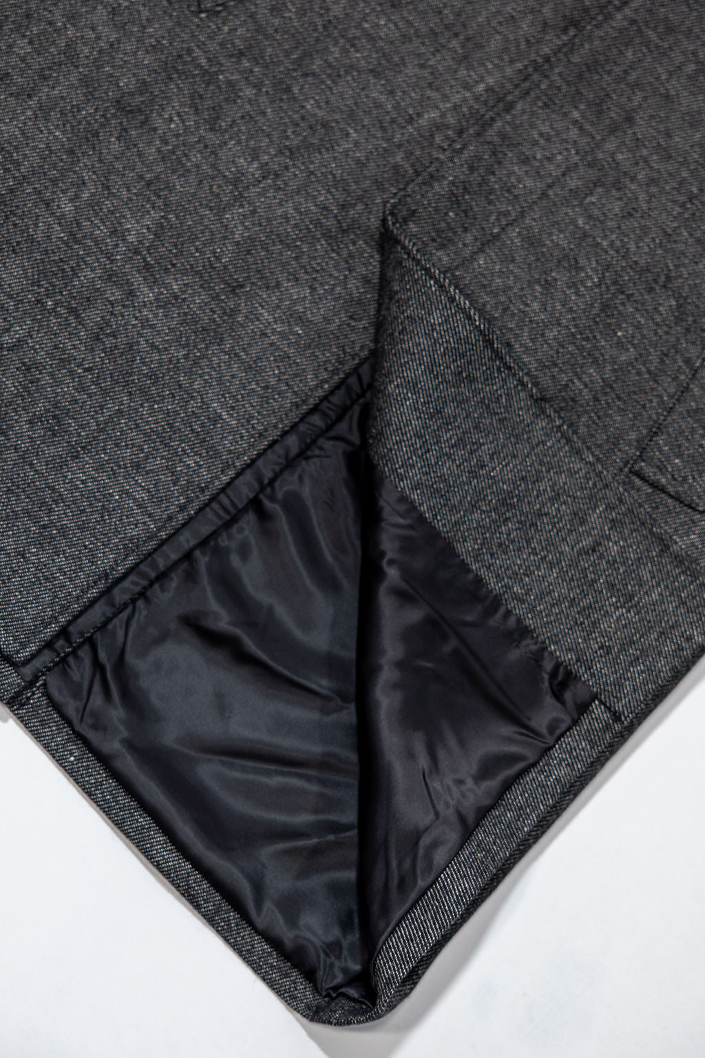 Knickerbocker Hudson Shetland Overcoat - Black Pepper Wool & Linen