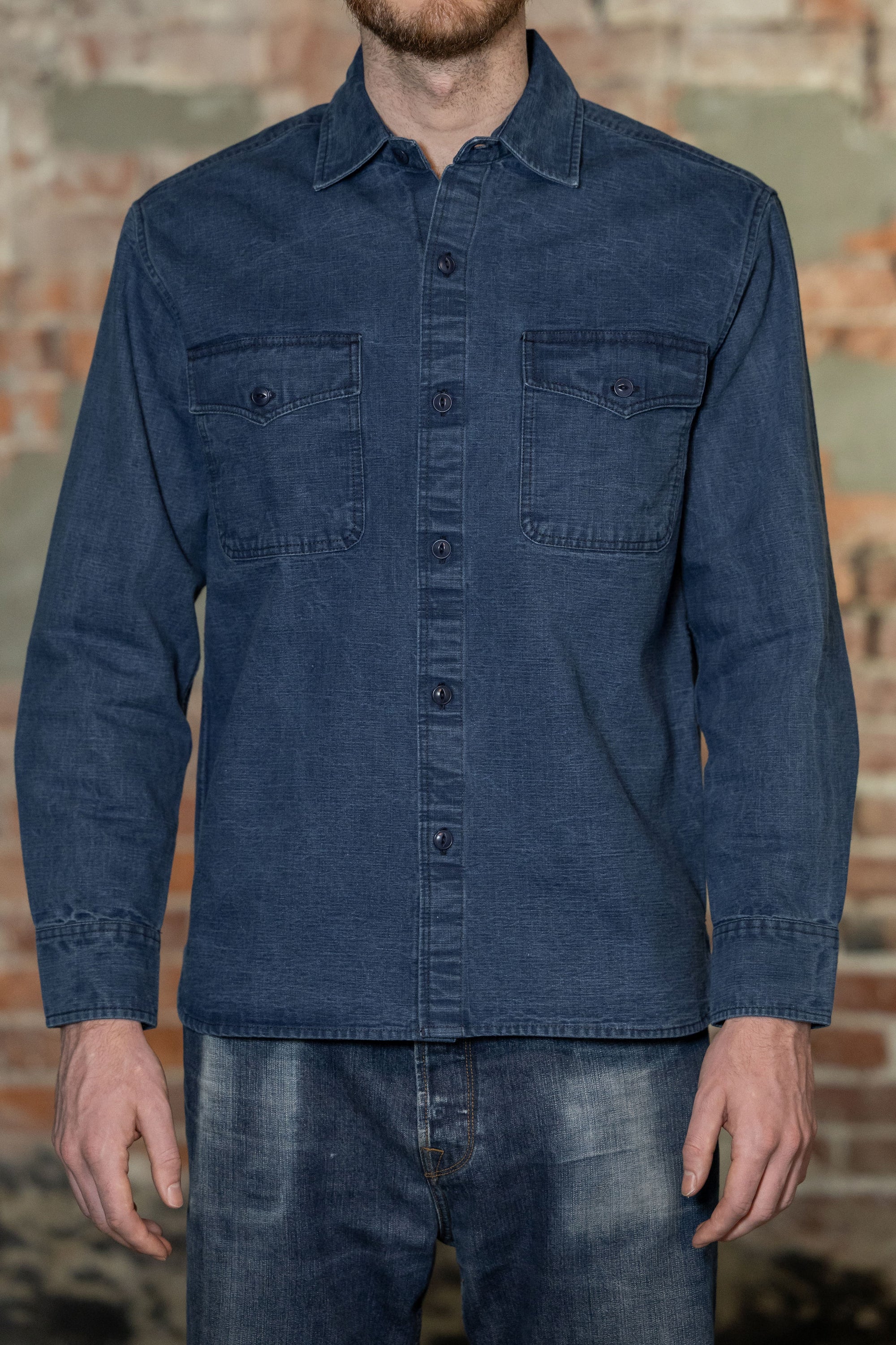 3sixteen USN Overshirt - Stonewashed Indigo Canvas