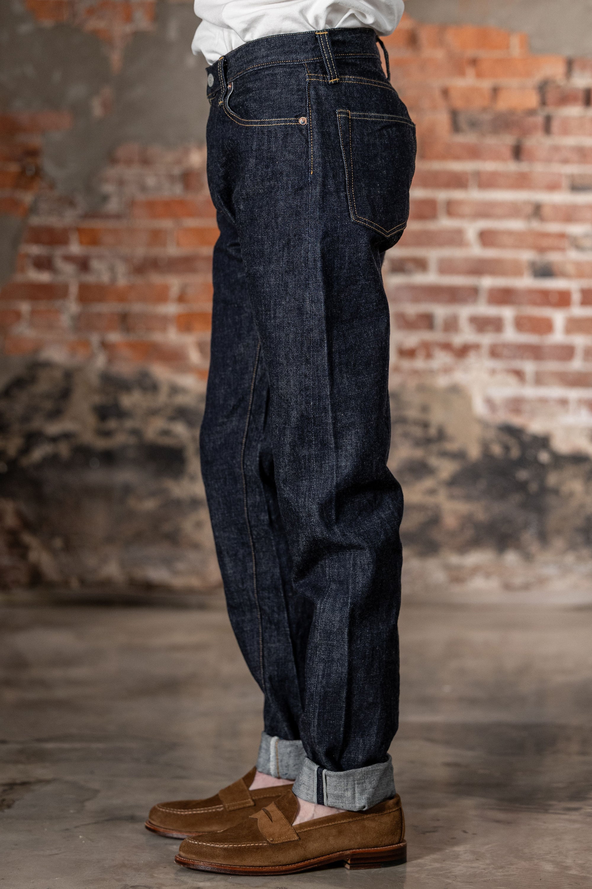 Omoto Denim 0415 13.5oz Denim Straight Fit - Indigo One-Washed