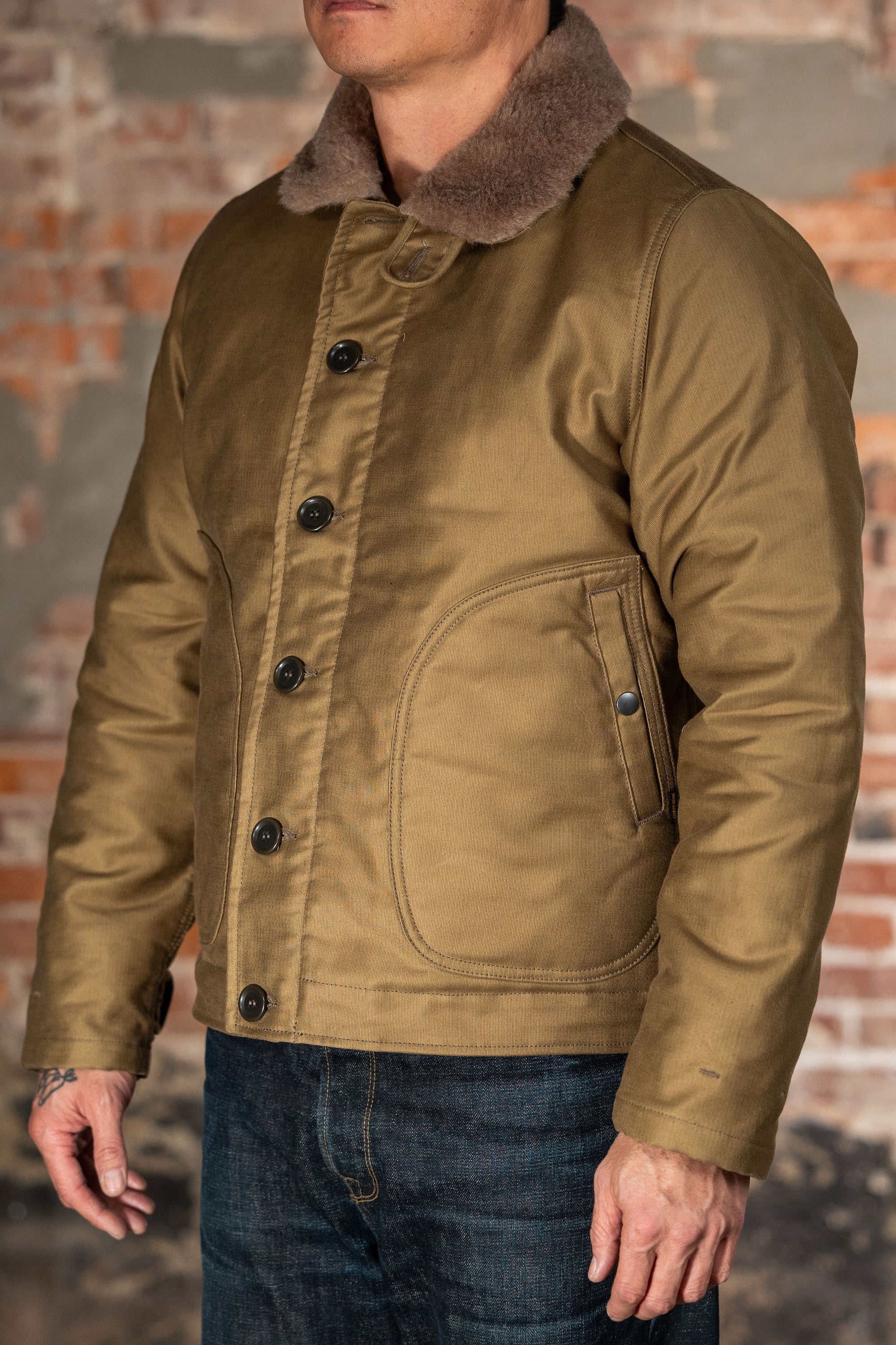 Iron Heart IHM-35-KHA Whipcord N1 Deck Jacket - Khaki