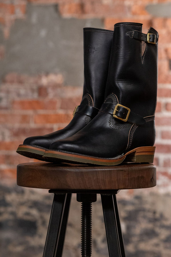 Wesco Boots Mister Lou - Horween Black Horsehide Green Super Grip