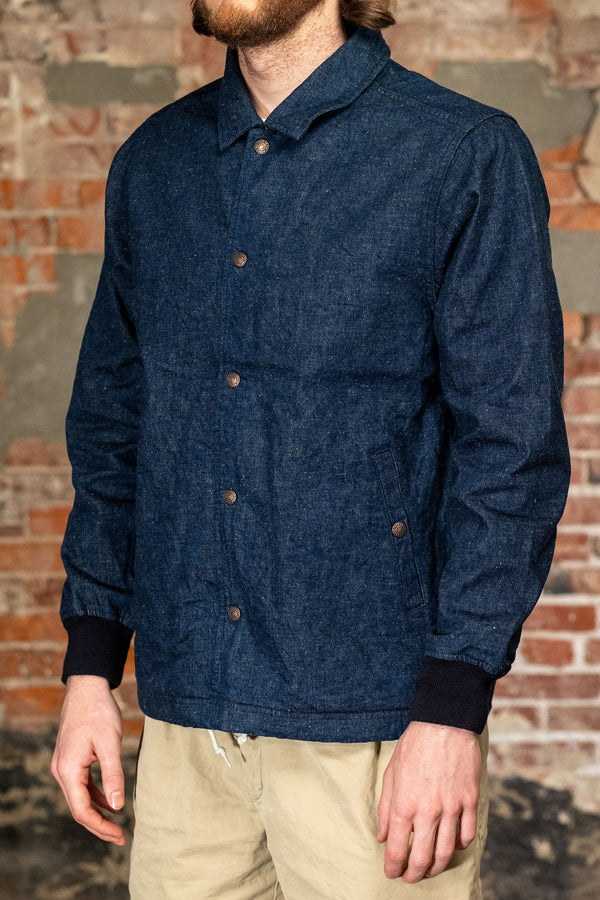 Iron Heart IHJ-161-IND-NP 10oz Neppy Selvedge Denim Coach Jacket
