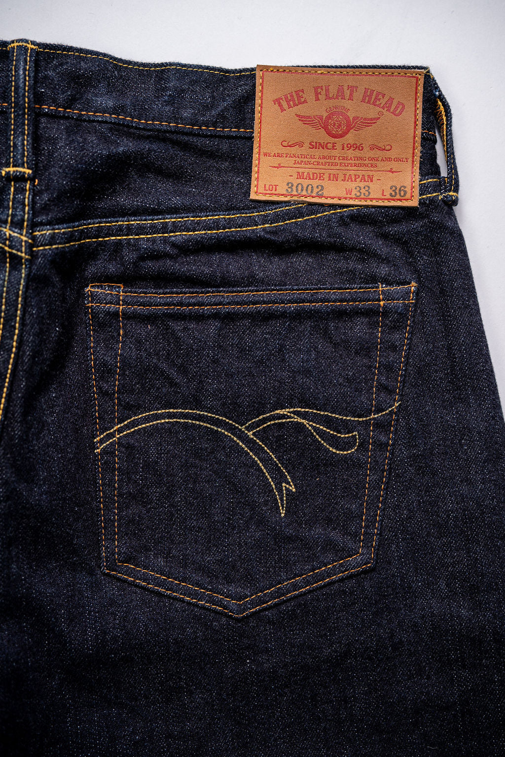 The Flat Head FN-3002 Slim Tapered - 14.5oz Selvedge Denim (One Washed)