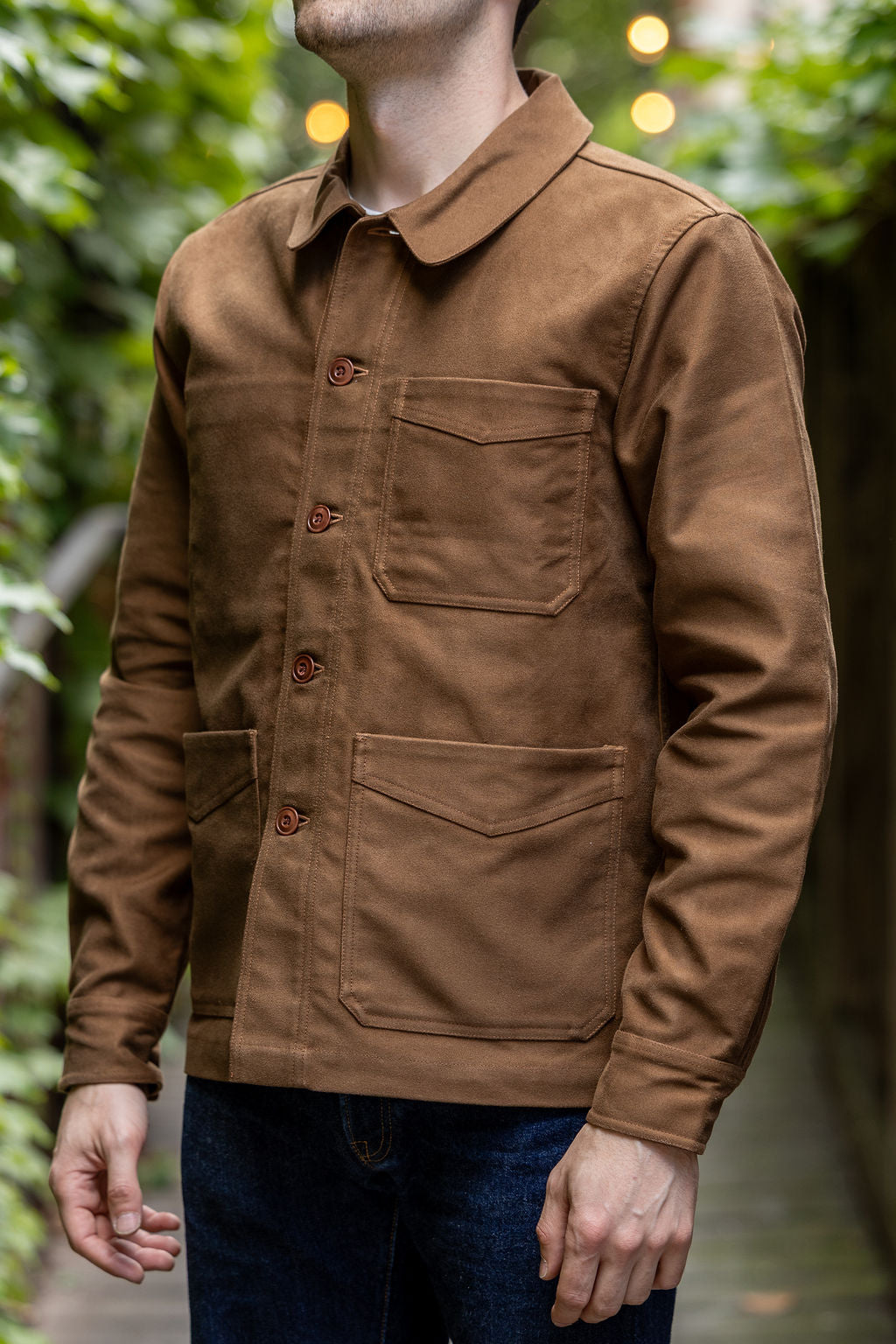 3sixteen French Work Jacket - Brown Moleskin