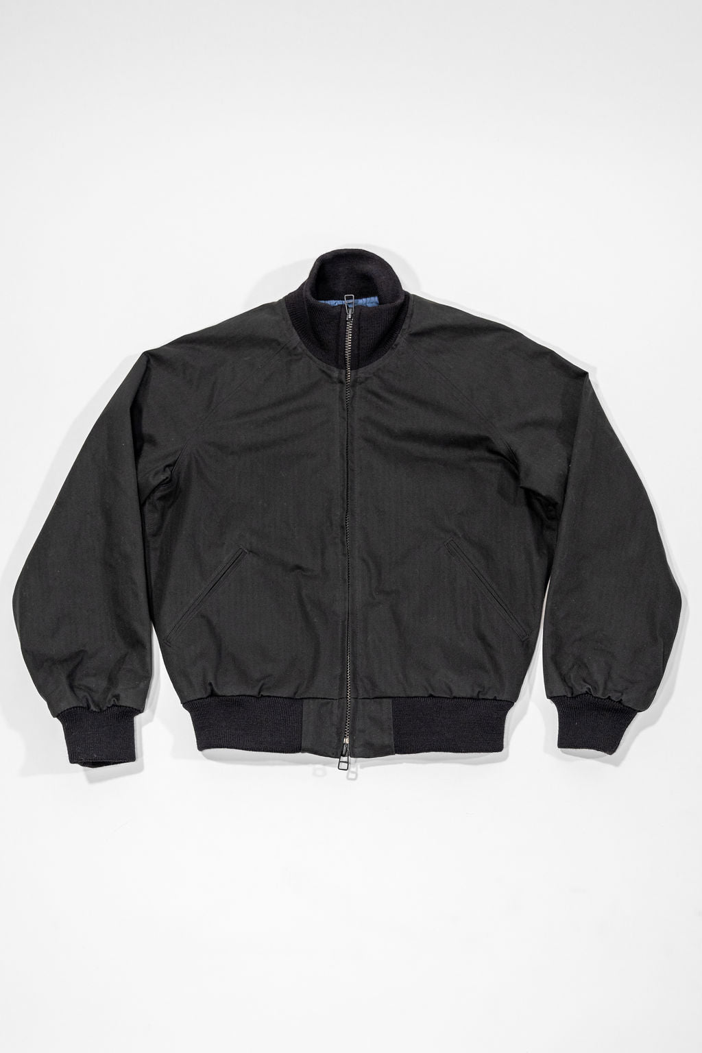 Dehen x Merz b. Schwanen Custom Pilot Jacket - Black Dry Wax Cotton