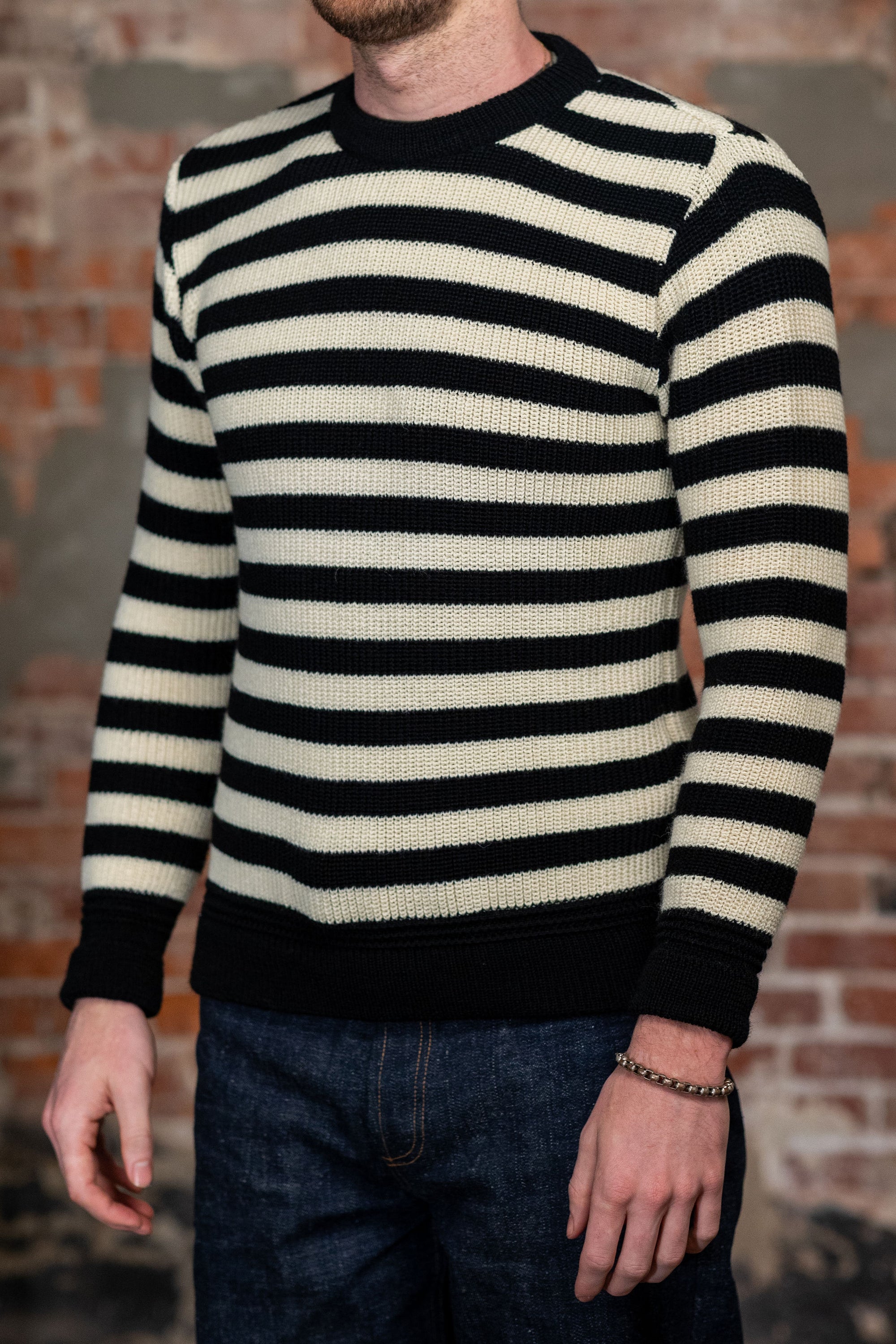 Heimat Textil Signal Sweater - Black/Seashell