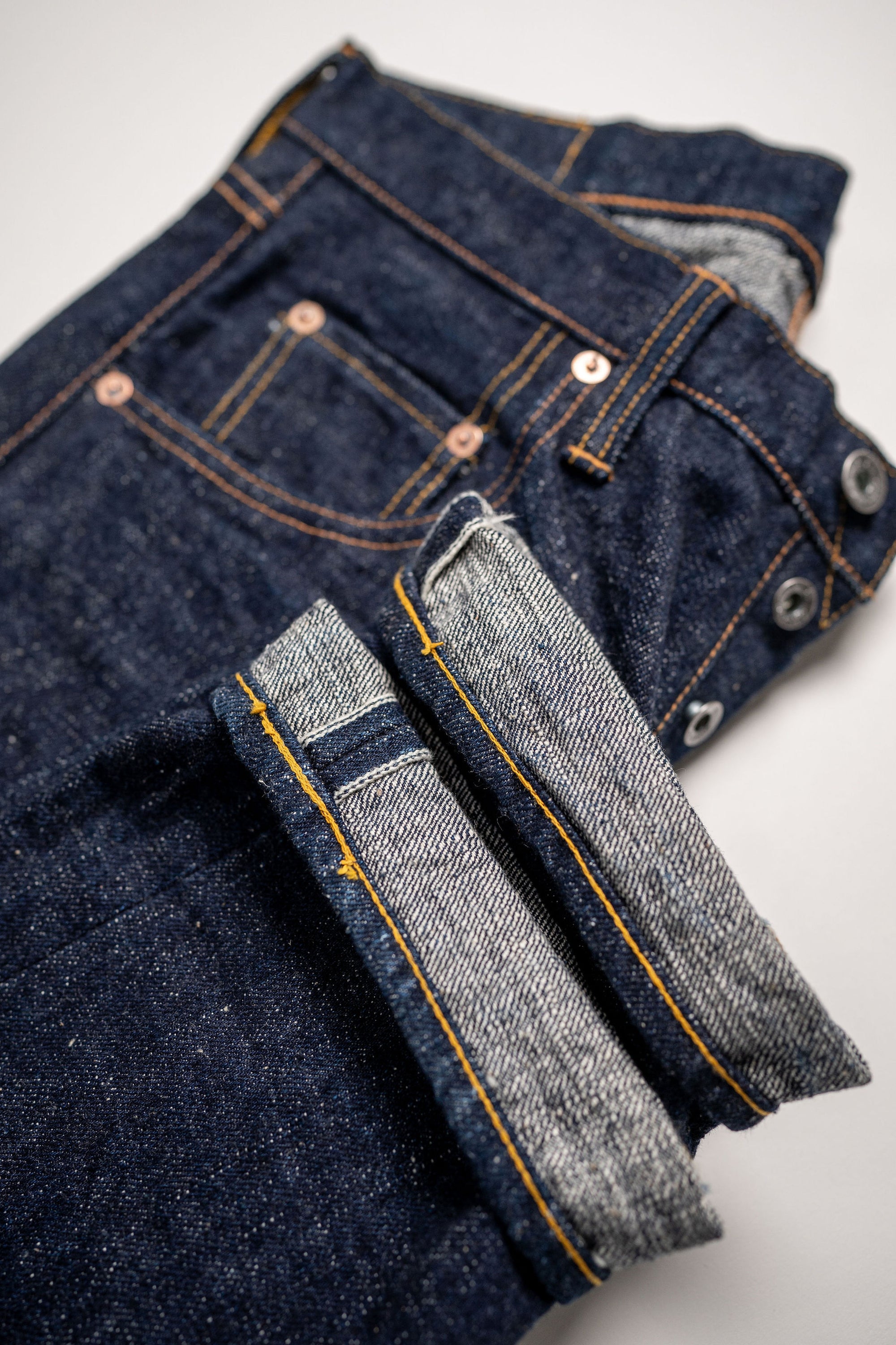 Samurai S211AX Ai Benkei - 18oz Natural Indigo Relaxed Tapered Denim