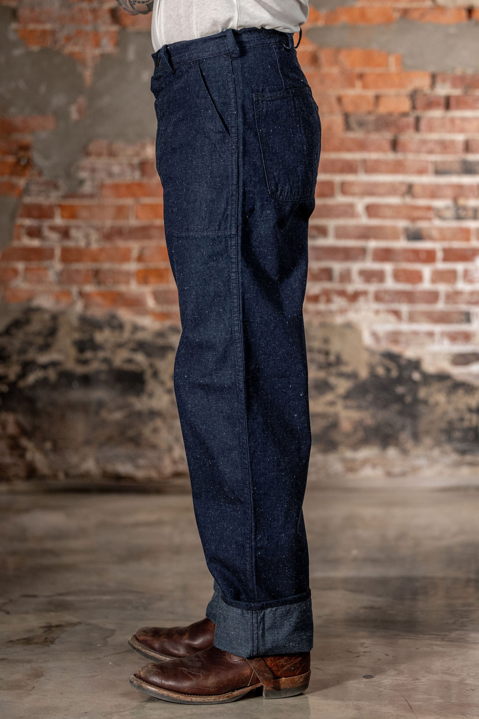 TCB Jeans Seamens Trousers - 10oz Neppy Denim Indigo One Wash