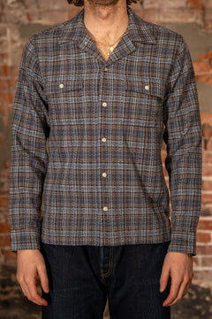 3sixteen Camp Shirt - Blue Dobby Plaid - Franklin & Poe