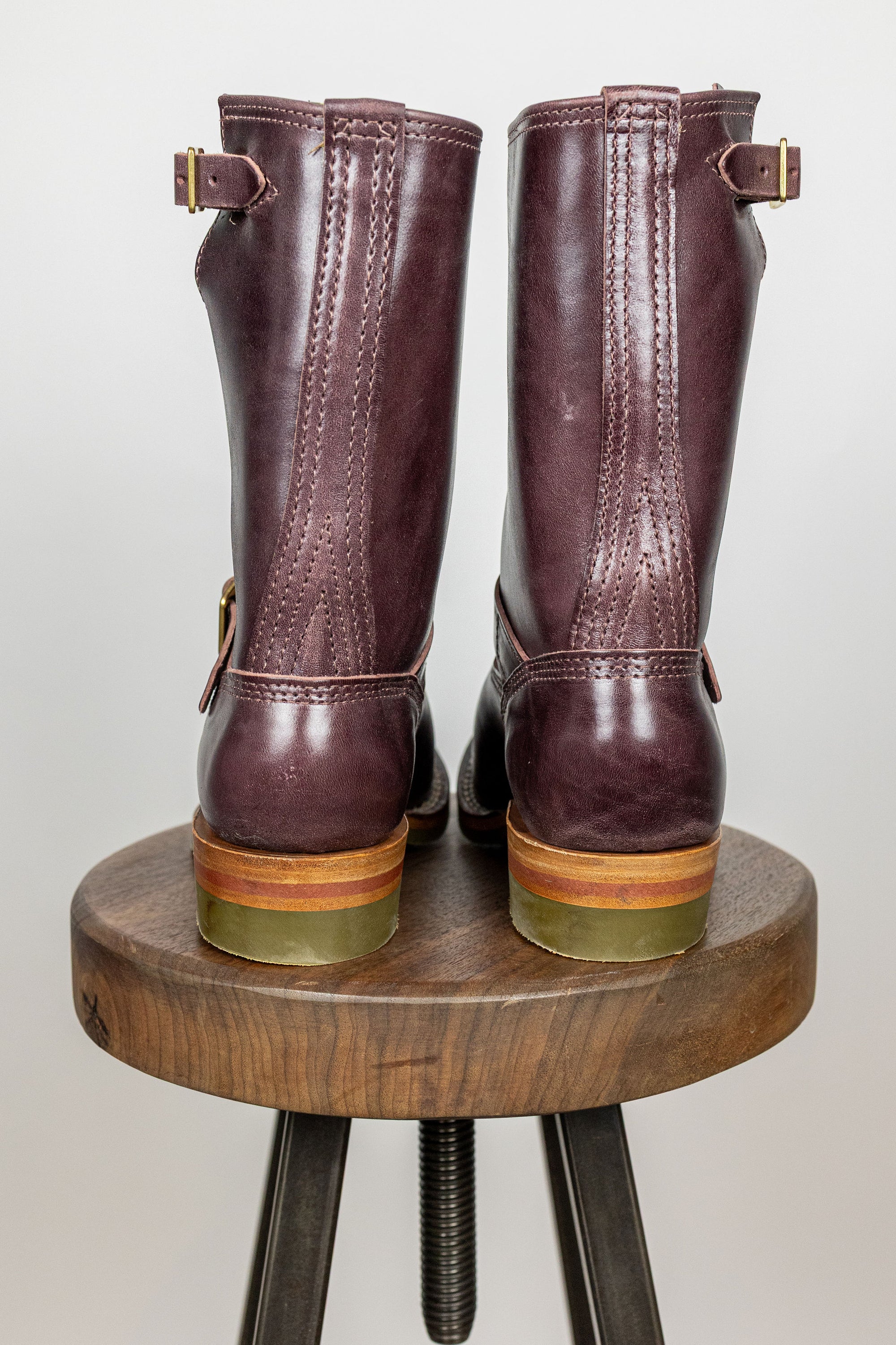 Wesco Boots Mister Lou - Maryam Burgundy Horsehide Green Super Grip Sole