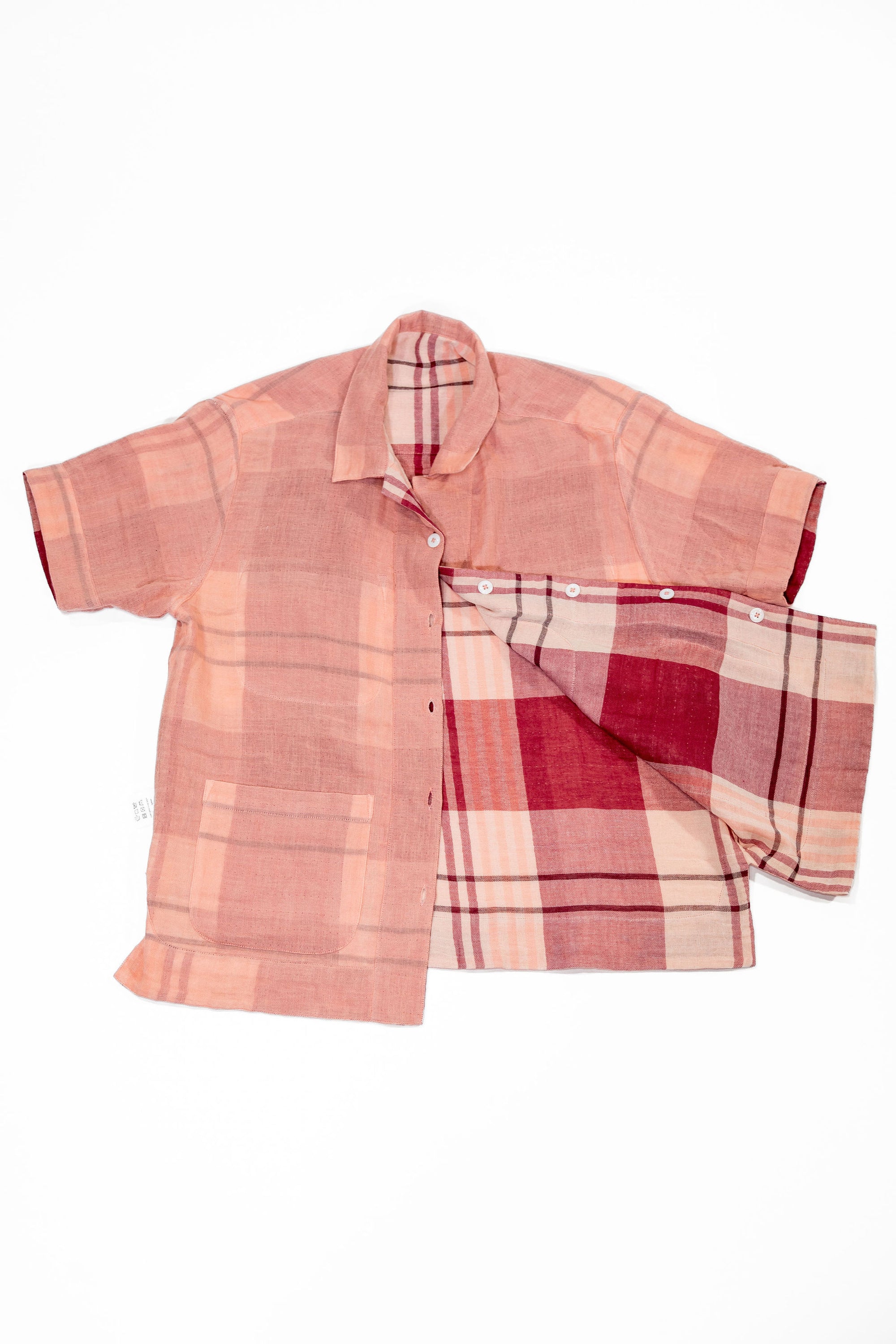Indi + Ash Reversible Lake Camp Shirt JAC - Handwoven Double Gauze Plaid