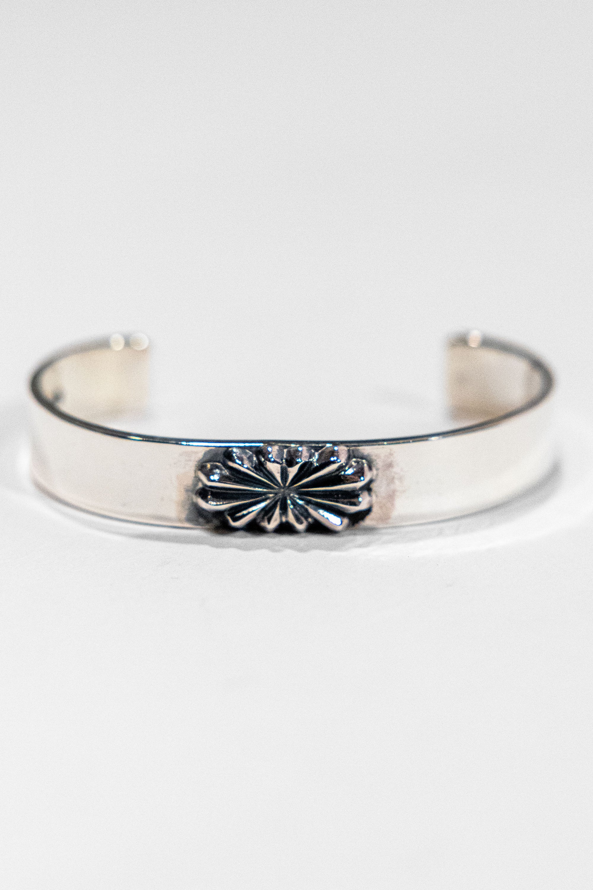 First Arrow's BR-264 Flat Bangle with Butterfly Sandcast - 12mm