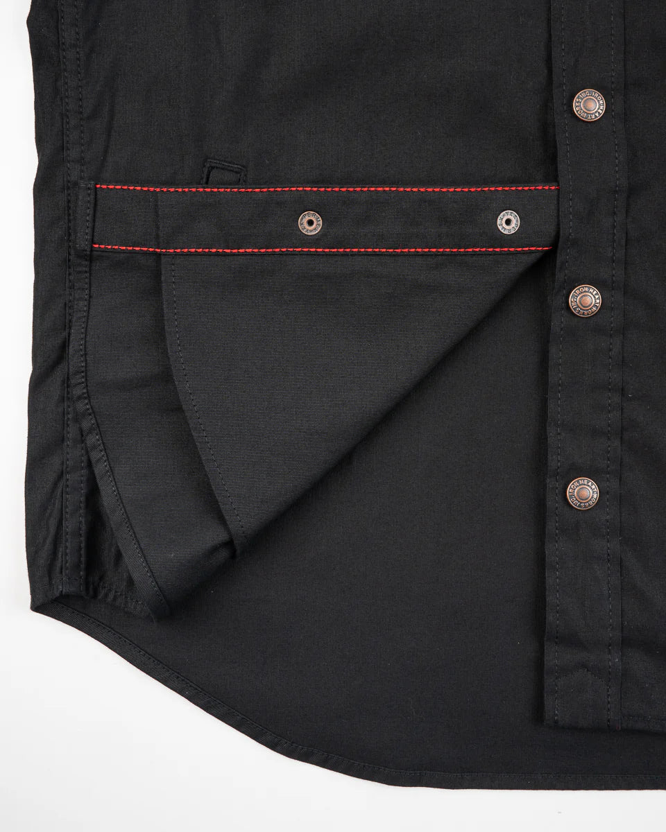 Iron Heart IHSH-425-BLK 8oz Military Whipcord CPO Shirt - Black