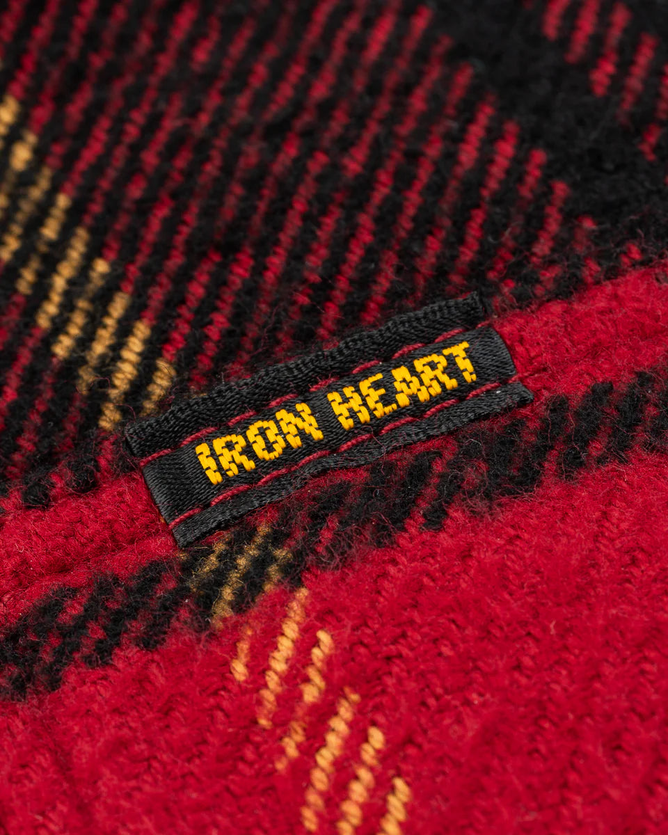 Iron Heart IHSH-433-RED Heavy Flannel Rider’s Overshirt - Red