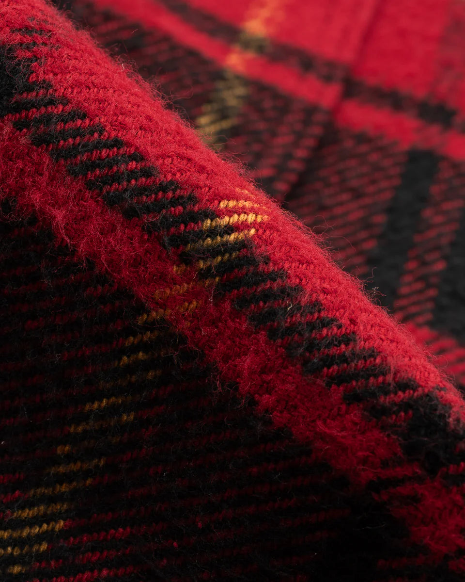 Iron Heart IHSH-433-RED Heavy Flannel Rider’s Overshirt - Red