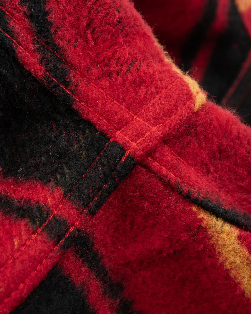 Iron Heart IHSH-433-RED Heavy Flannel Rider’s Overshirt - Red