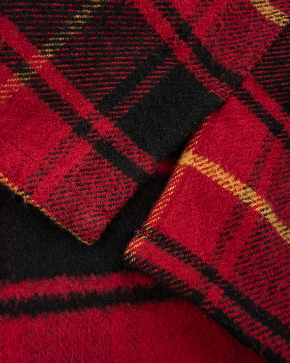 Iron Heart IHSH-433-RED Heavy Flannel Rider’s Overshirt - Red