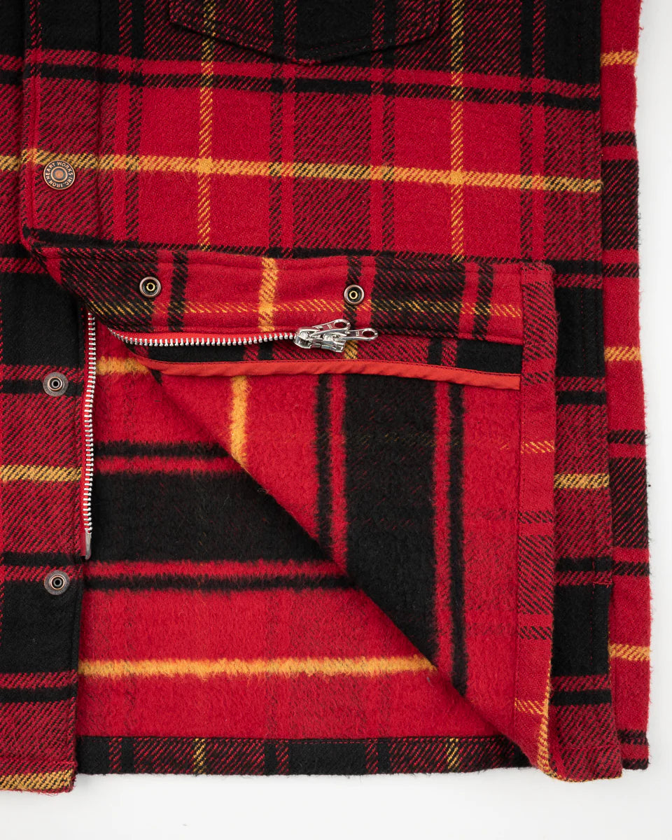 Iron Heart IHSH-433-RED Heavy Flannel Rider’s Overshirt - Red