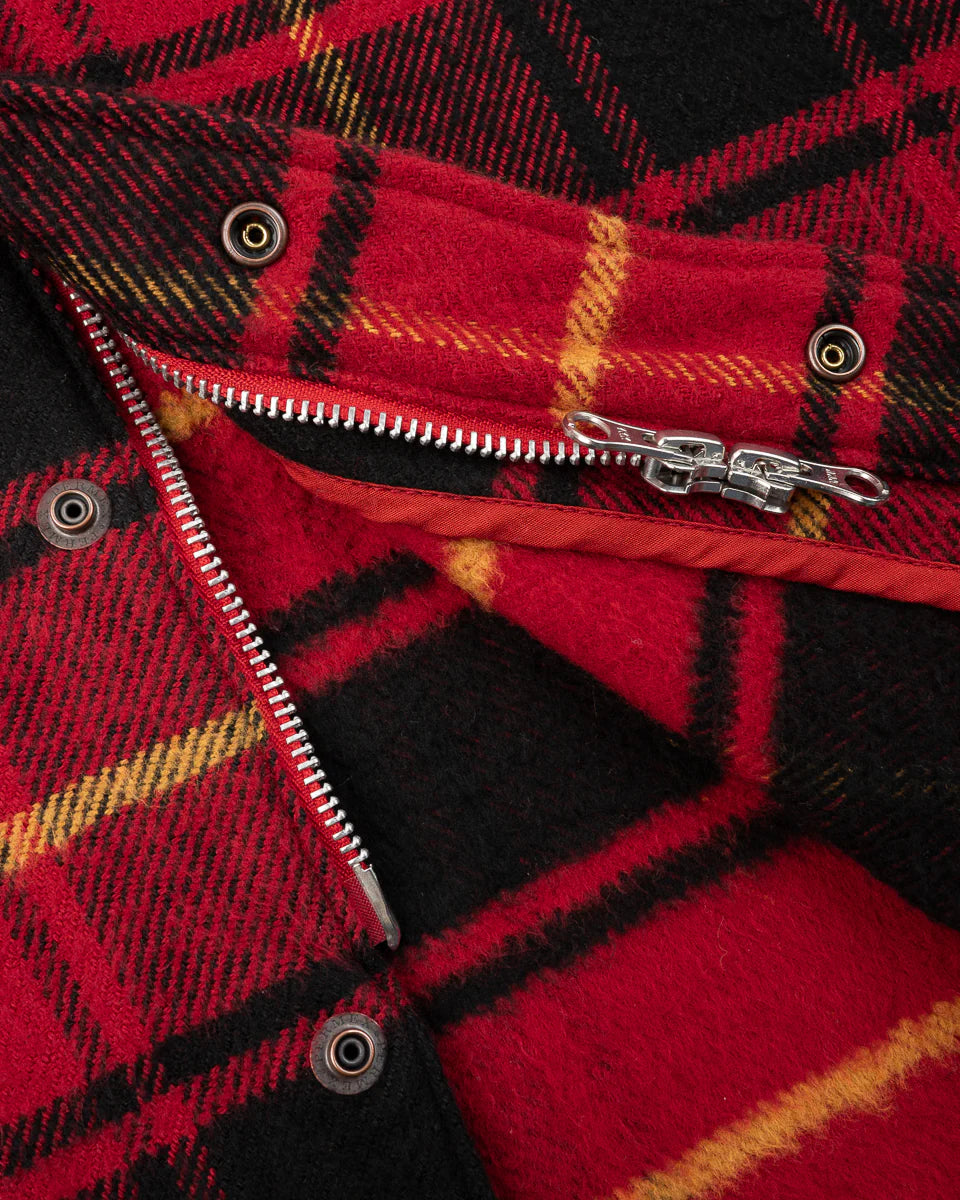 Iron Heart IHSH-433-RED Heavy Flannel Rider’s Overshirt - Red
