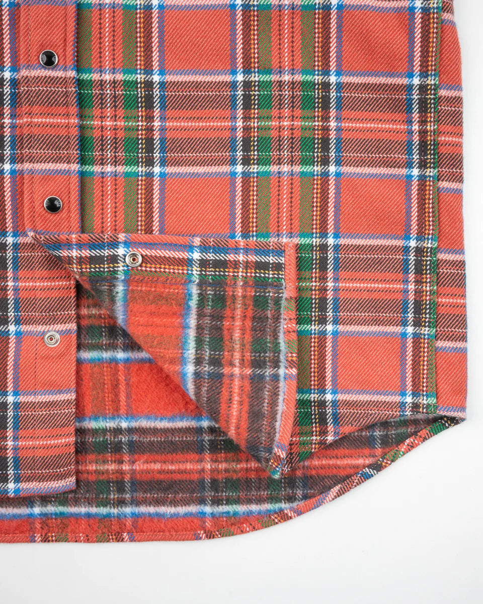 Iron Heart IHSH-436-RED Ultra Heavy Flannel American Check Western Shirt - Red "The Watermelon Man"