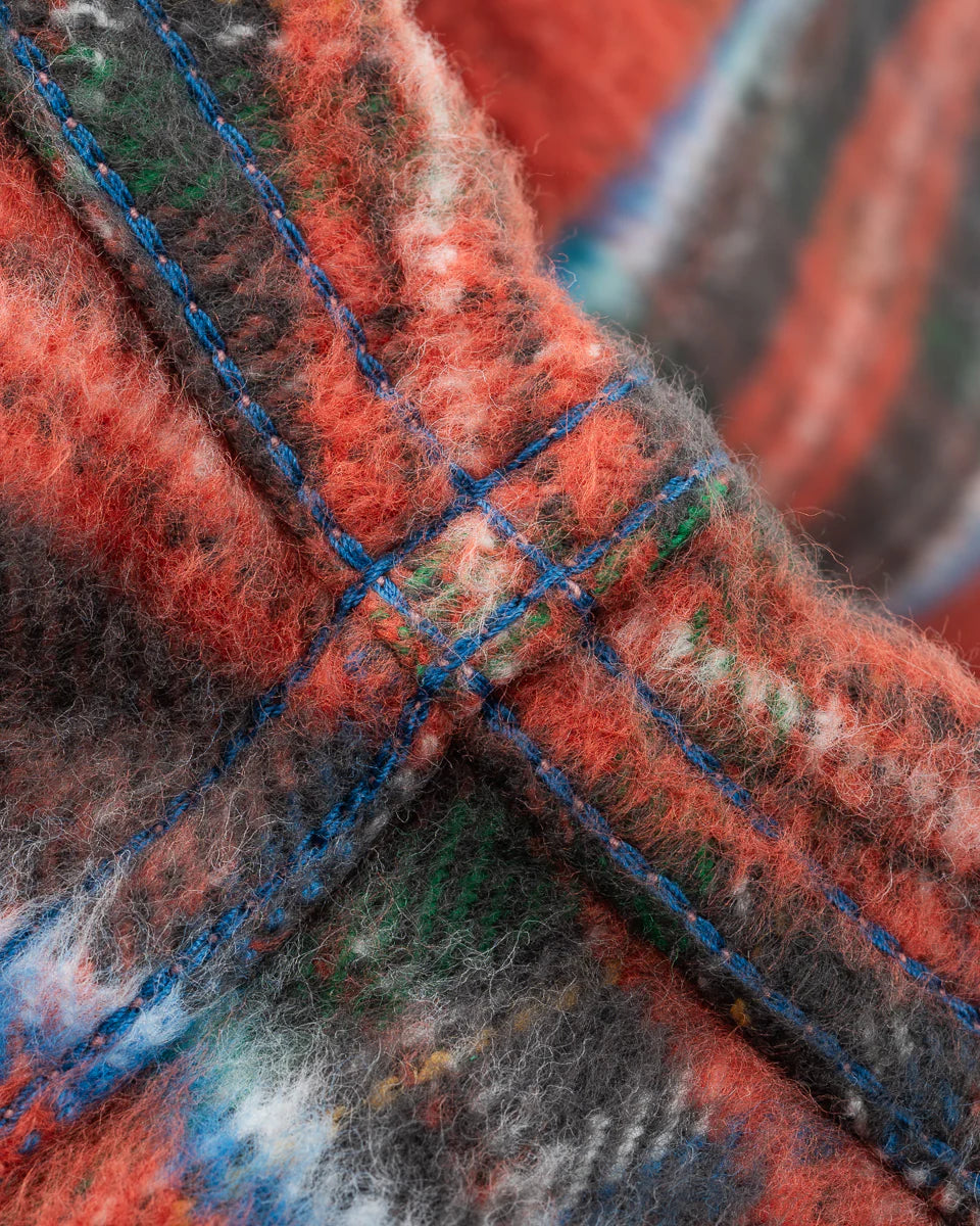 Iron Heart IHSH-436-RED Ultra Heavy Flannel American Check Western Shirt - Red "The Watermelon Man"