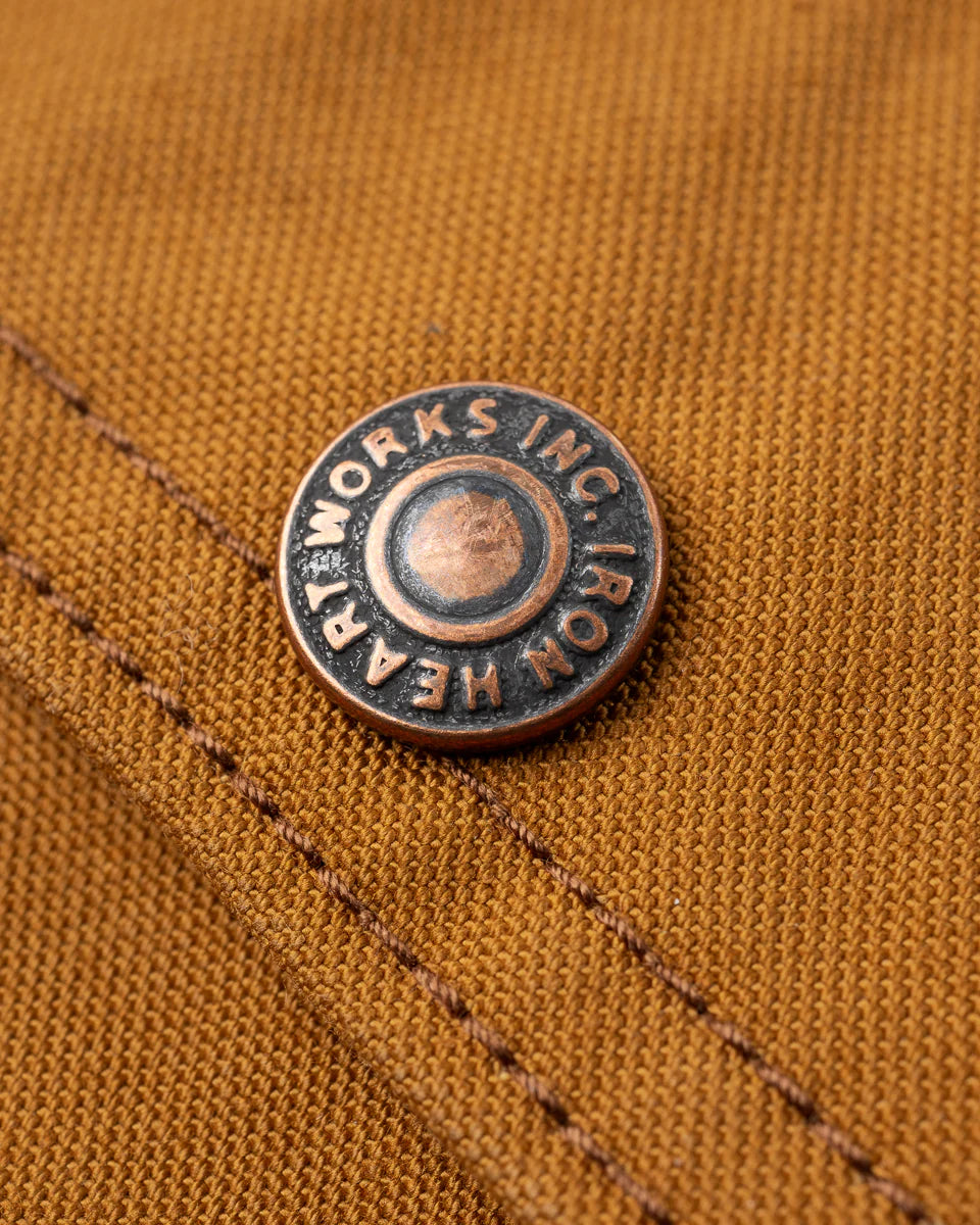 Iron Heart IHJ-148-BRN 10oz Kurashikizome Organic Cotton Duck Chore Jacket - Brown