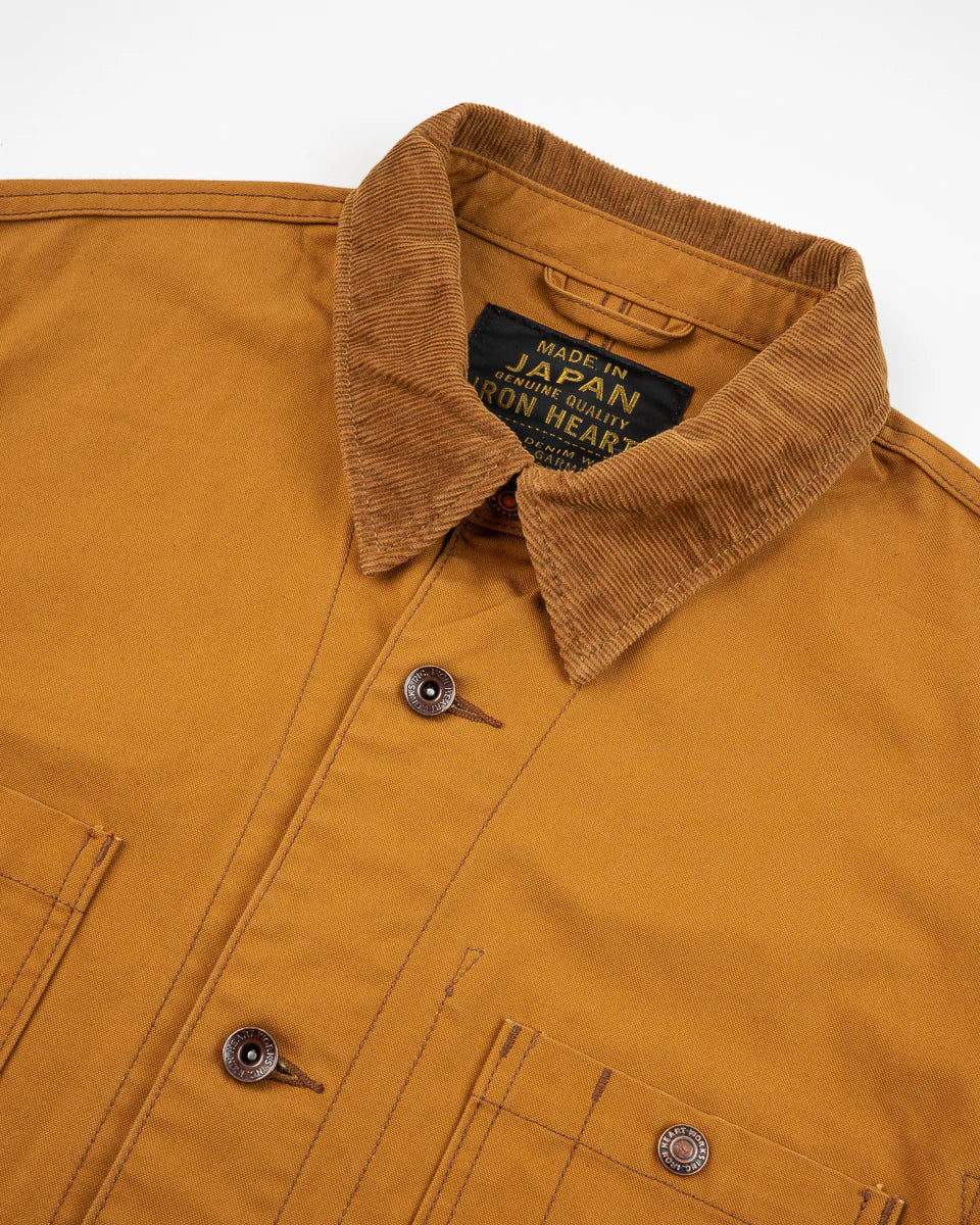 Iron Heart IHJ-148-BRN 10oz Kurashikizome Organic Cotton Duck Chore Jacket - Brown