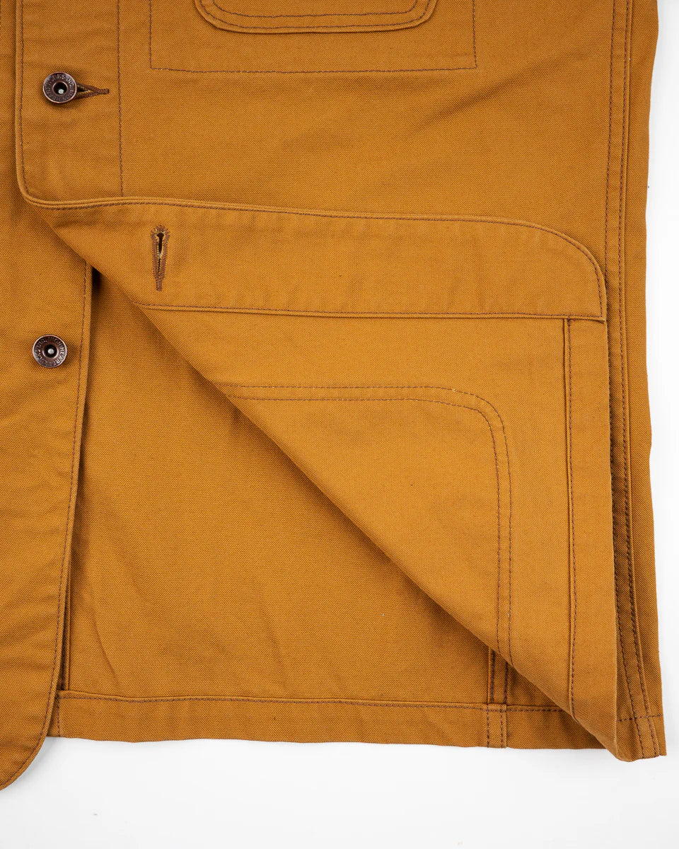 Iron Heart IHJ-148-BRN 10oz Kurashikizome Organic Cotton Duck Chore Jacket - Brown