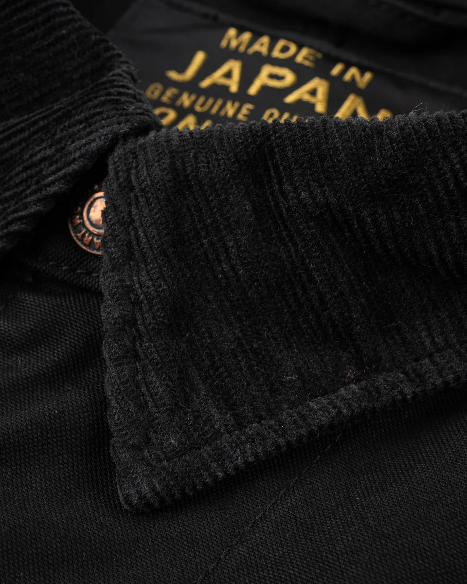 Iron Heart IHJ-148-BLK 10oz Kurashikizome Organic Cotton Duck Chore Jacket - Black