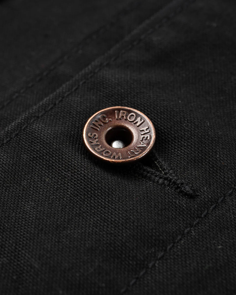 Iron Heart IHJ-148-BLK 10oz Kurashikizome Organic Cotton Duck Chore Jacket - Black