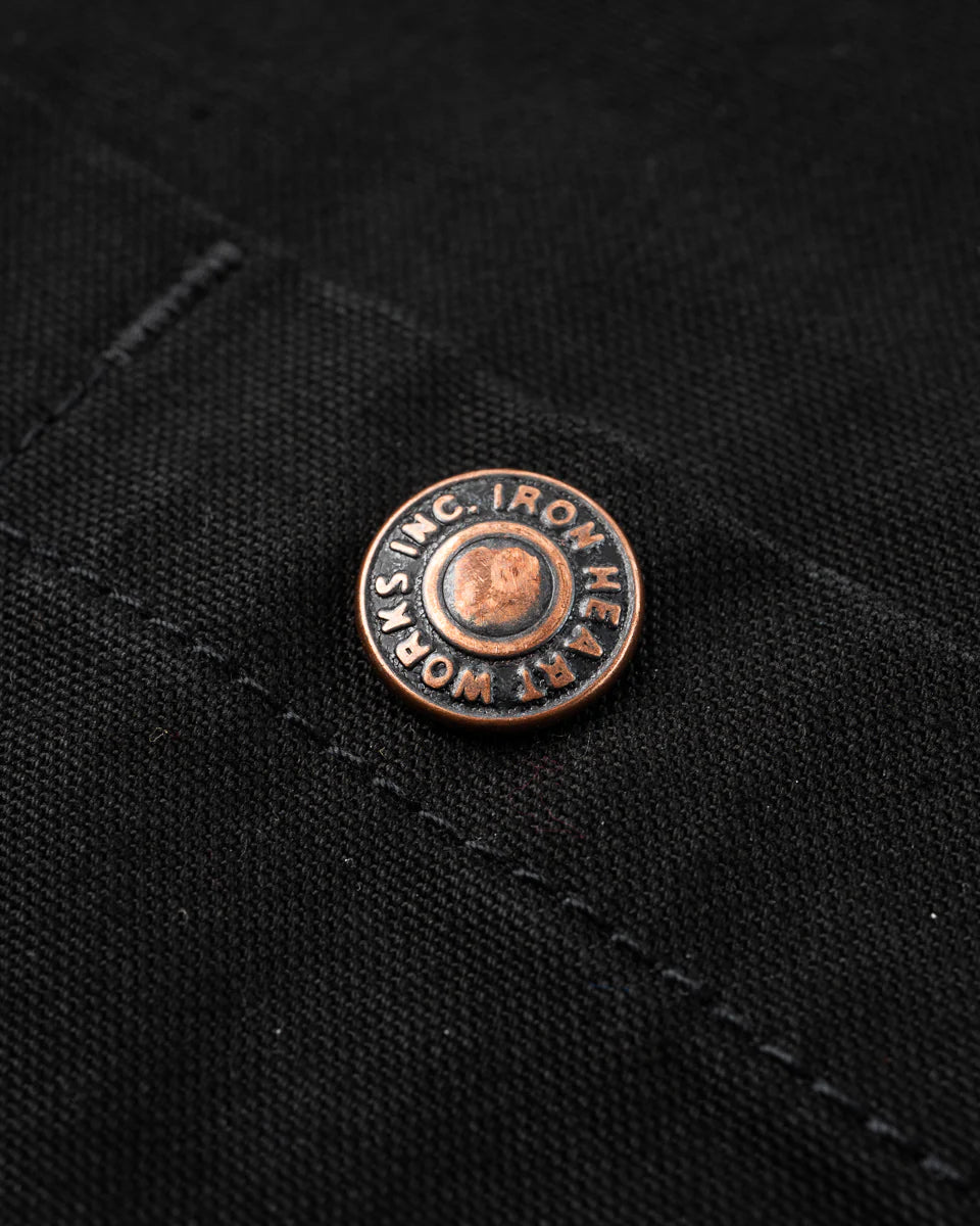 Iron Heart IHJ-148-BLK 10oz Kurashikizome Organic Cotton Duck Chore Jacket - Black