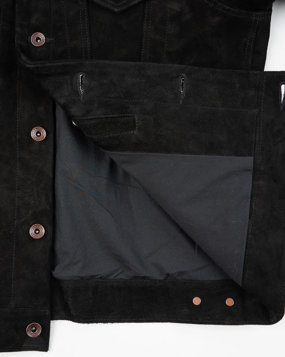 Iron Heart IHJ-155-BLK Horsehide Suede Modified Type III Jacket - Black
