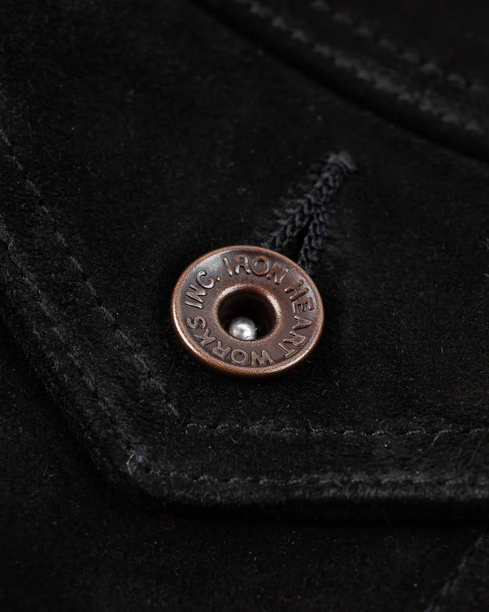Iron Heart IHJ-155-BLK Horsehide Suede Modified Type III Jacket - Black