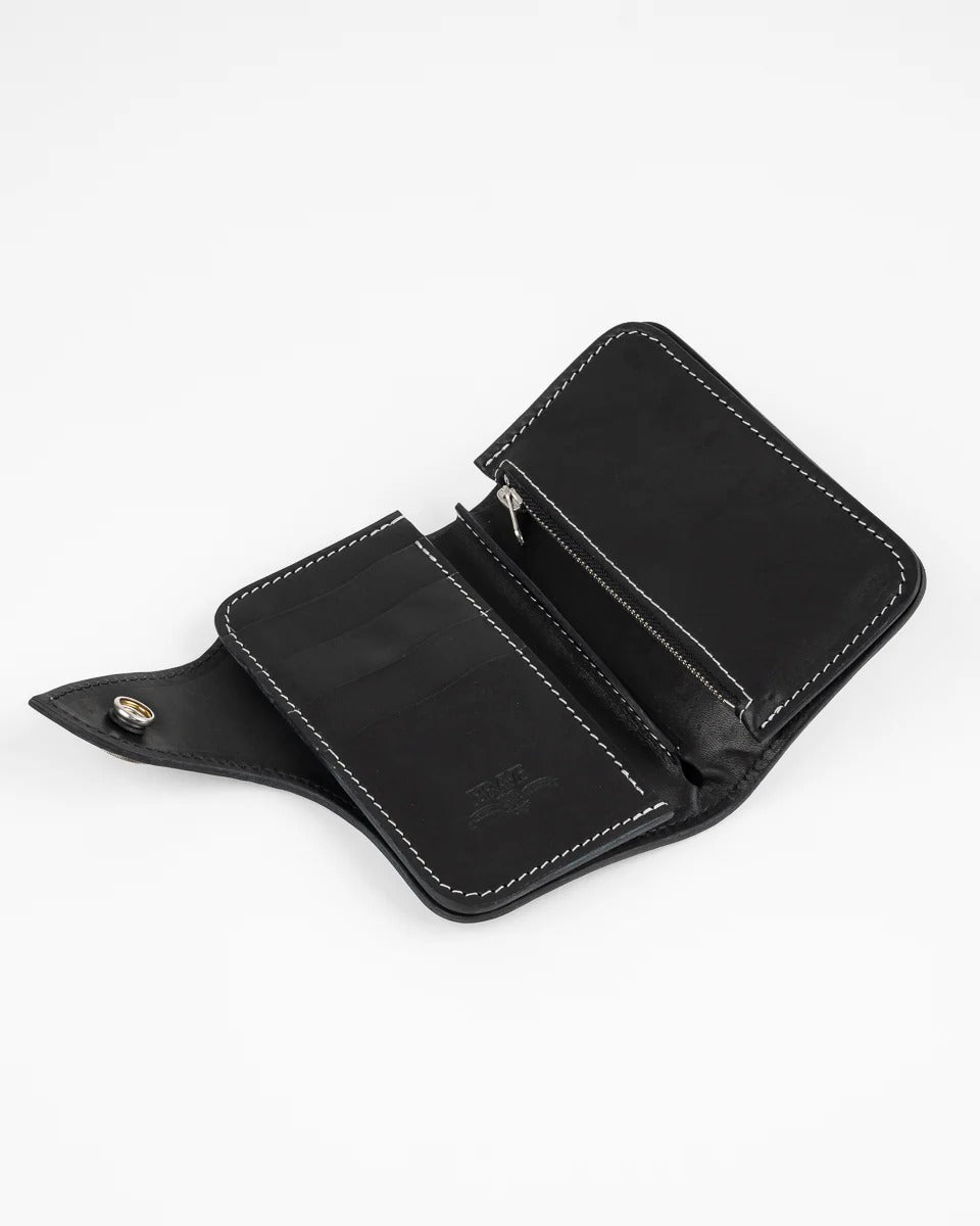 Obbi Good Label Brave Horsehide Condor Mid Wallet - Black