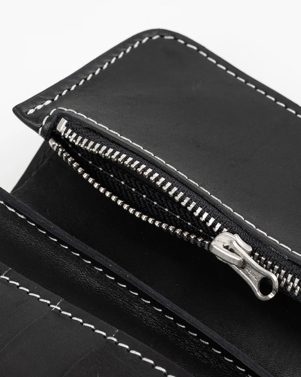 Obbi Good Label Brave Horsehide Condor Mid Wallet - Black