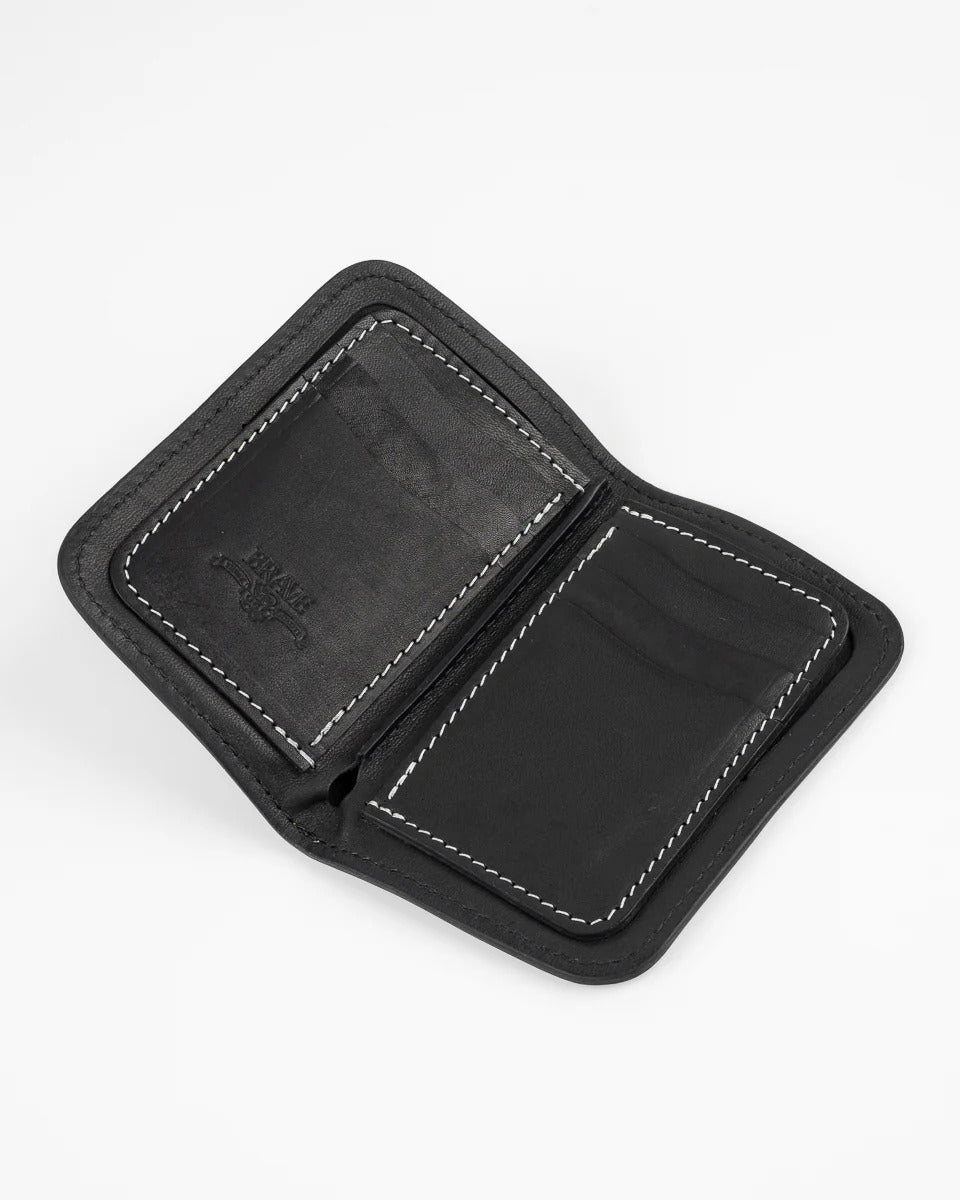 Obbi Good Label Brave Horsehide Mid Wallet - Black
