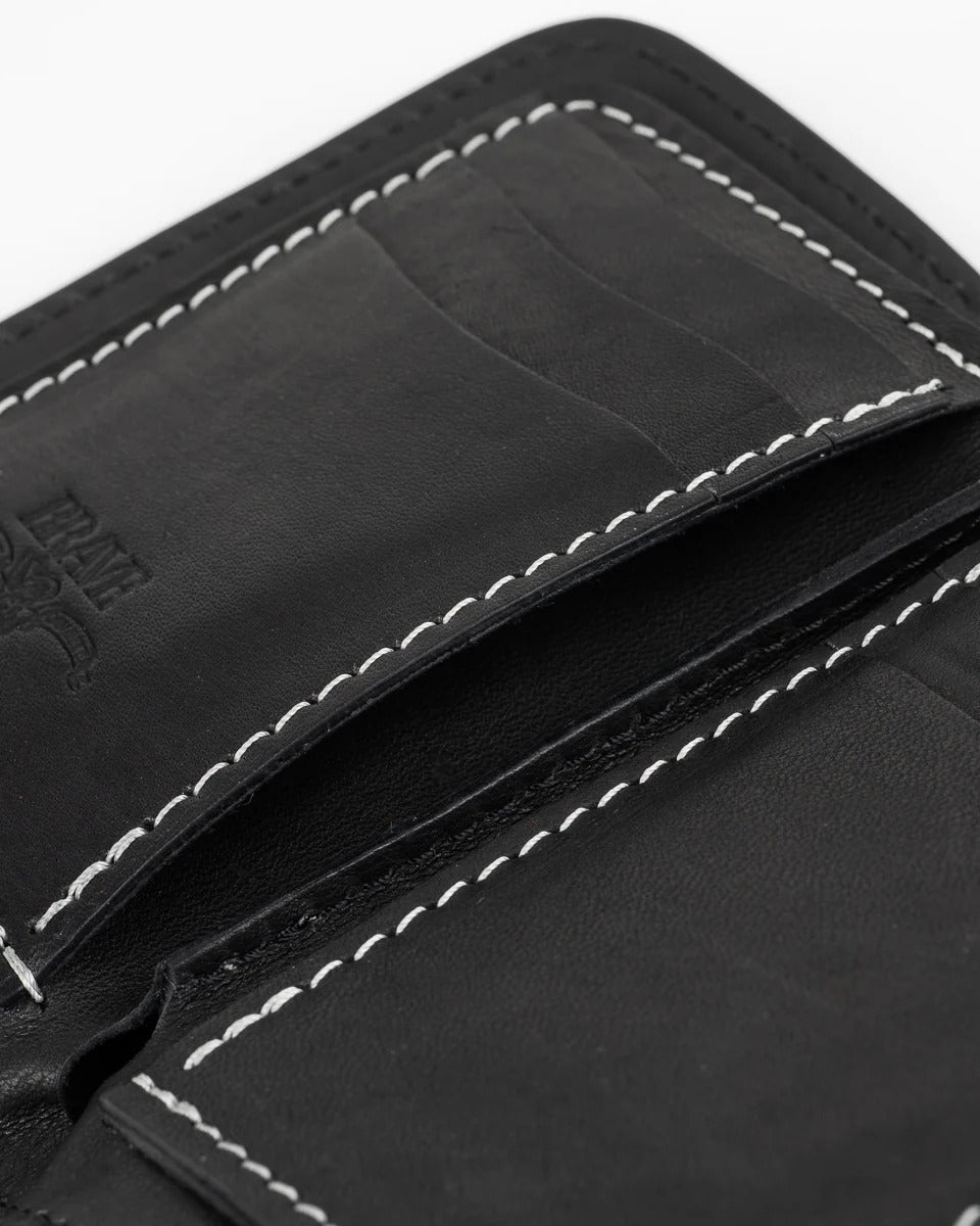Obbi Good Label Brave Horsehide Mid Wallet - Black