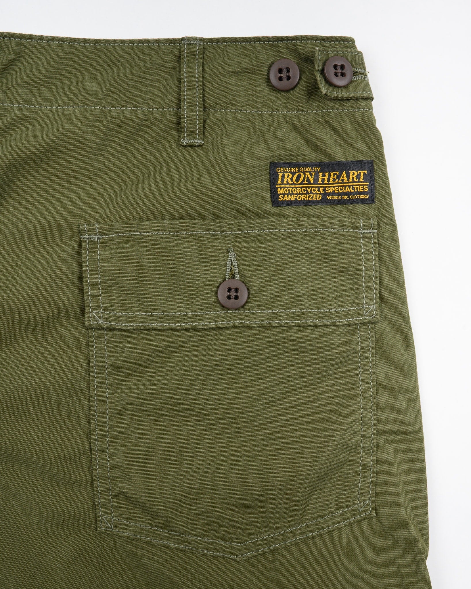 Iron Heart IH-745-ODG 4oz Cotton/Nylon Baker Pants - 4oz Cotton/Nylon Baker Pants Olive Drab Green