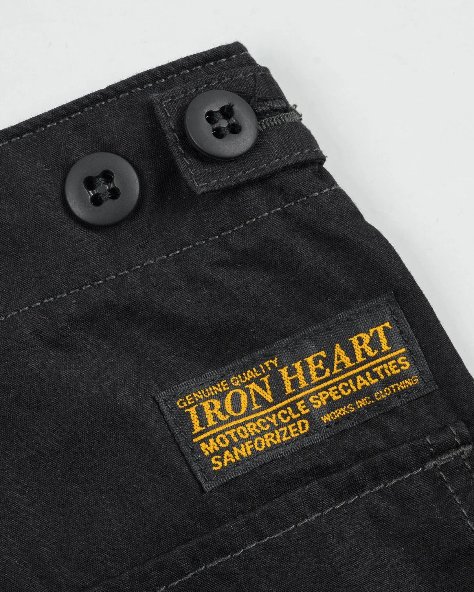 Iron Heart IH-745-BLK 4oz Cotton/Nylon Baker Pants - Black