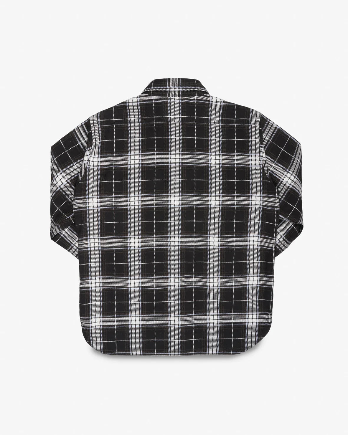 Iron Heart IHSH-441-BLK 9oz Selvedge Flannel Check Work Shirt - Black