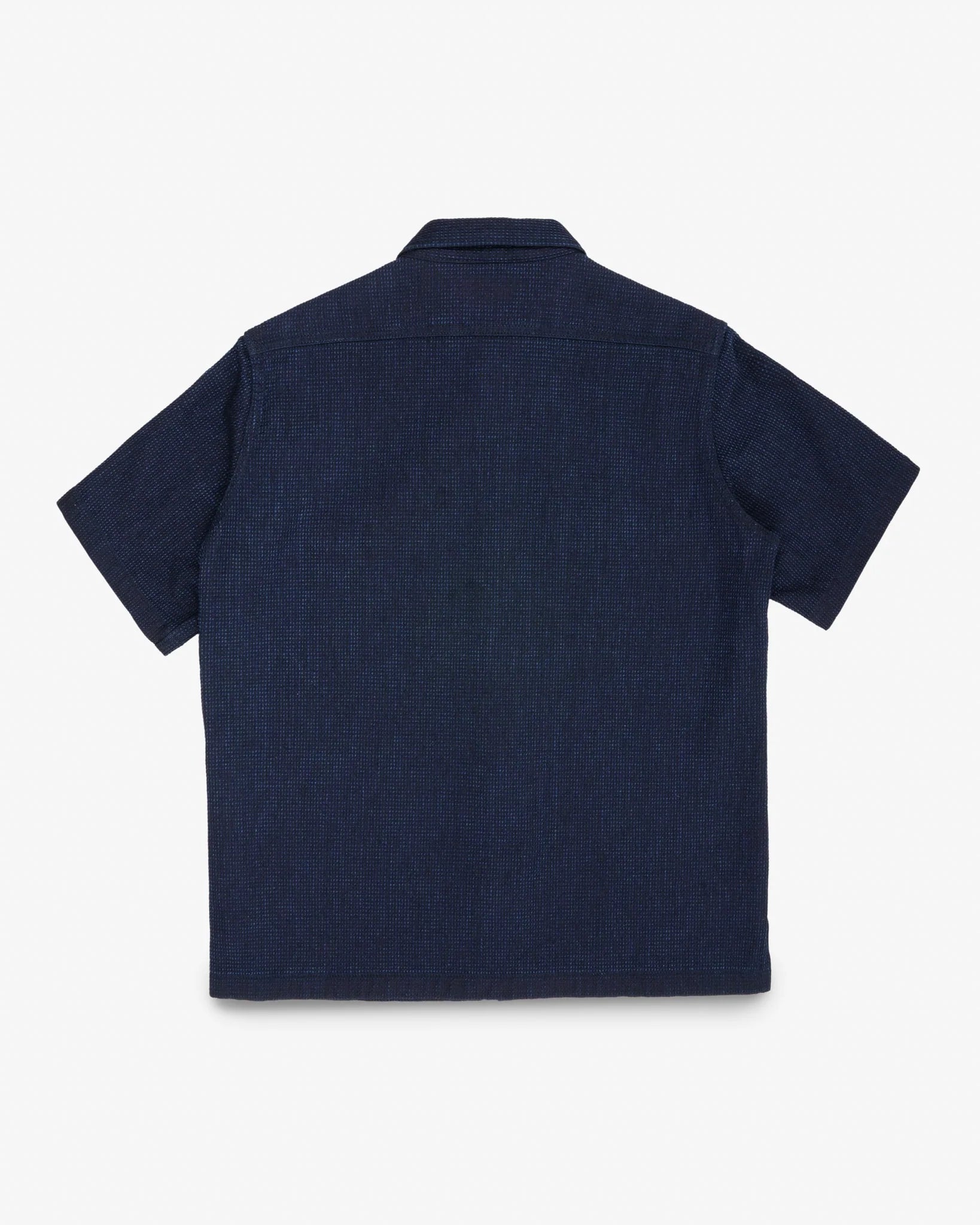 Iron Heart IHSH-445-IND 10oz Dobby Cloth Short Sleeve Mechanic Shirt. - Indigo