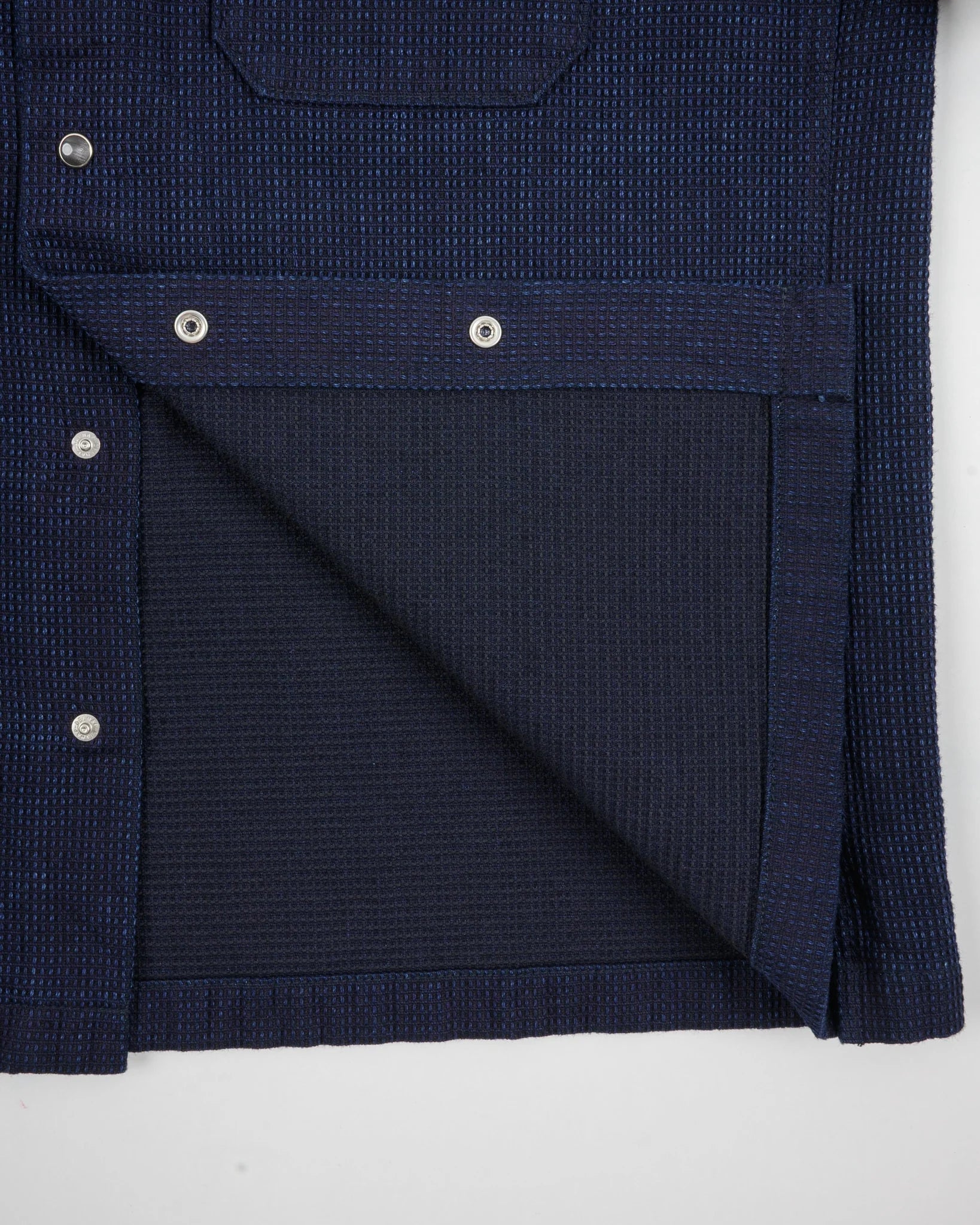 Iron Heart IHSH-445-IND 10oz Dobby Cloth Short Sleeve Mechanic Shirt. - Indigo