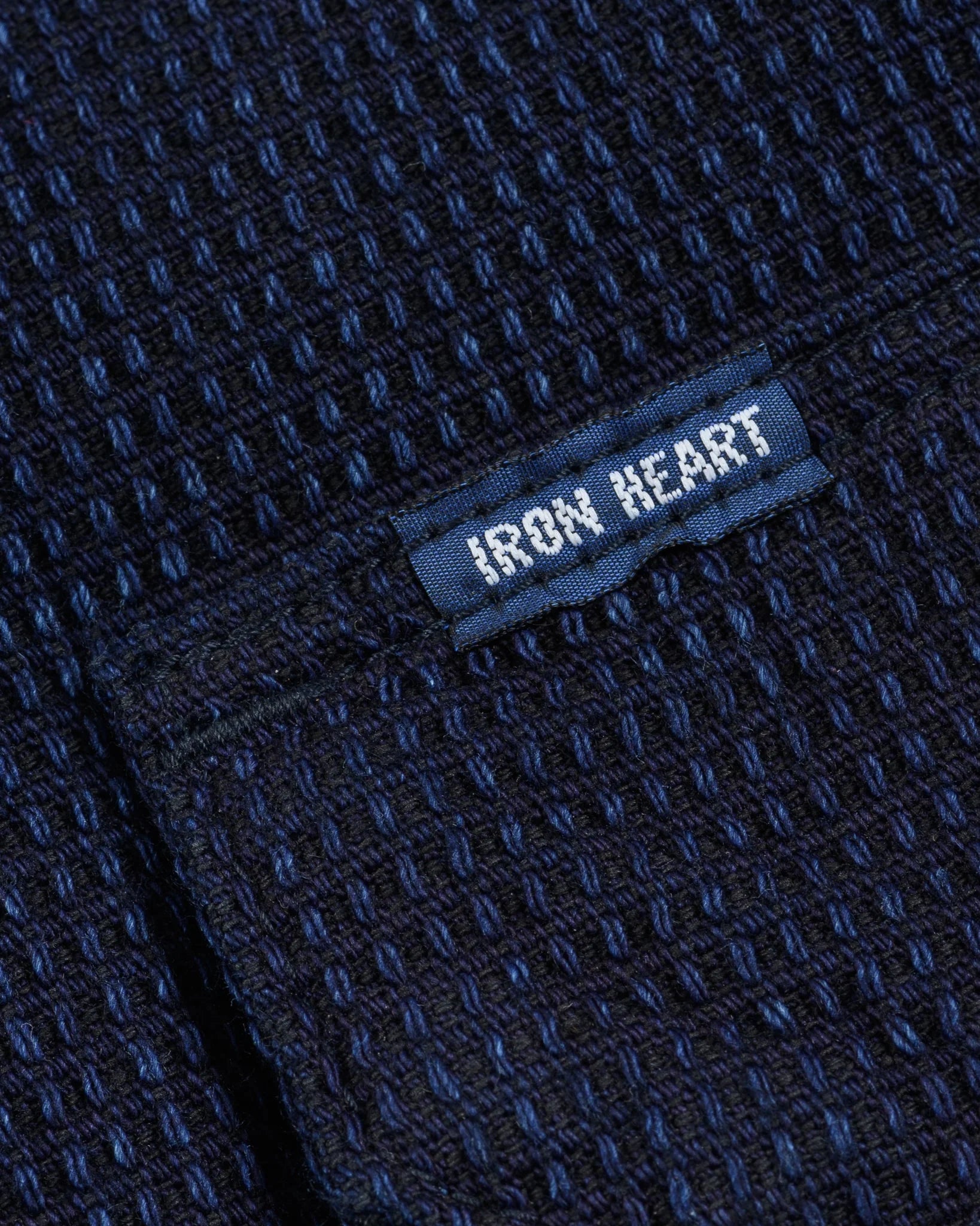 Iron Heart IHSH-445-IND 10oz Dobby Cloth Short Sleeve Mechanic Shirt. - Indigo