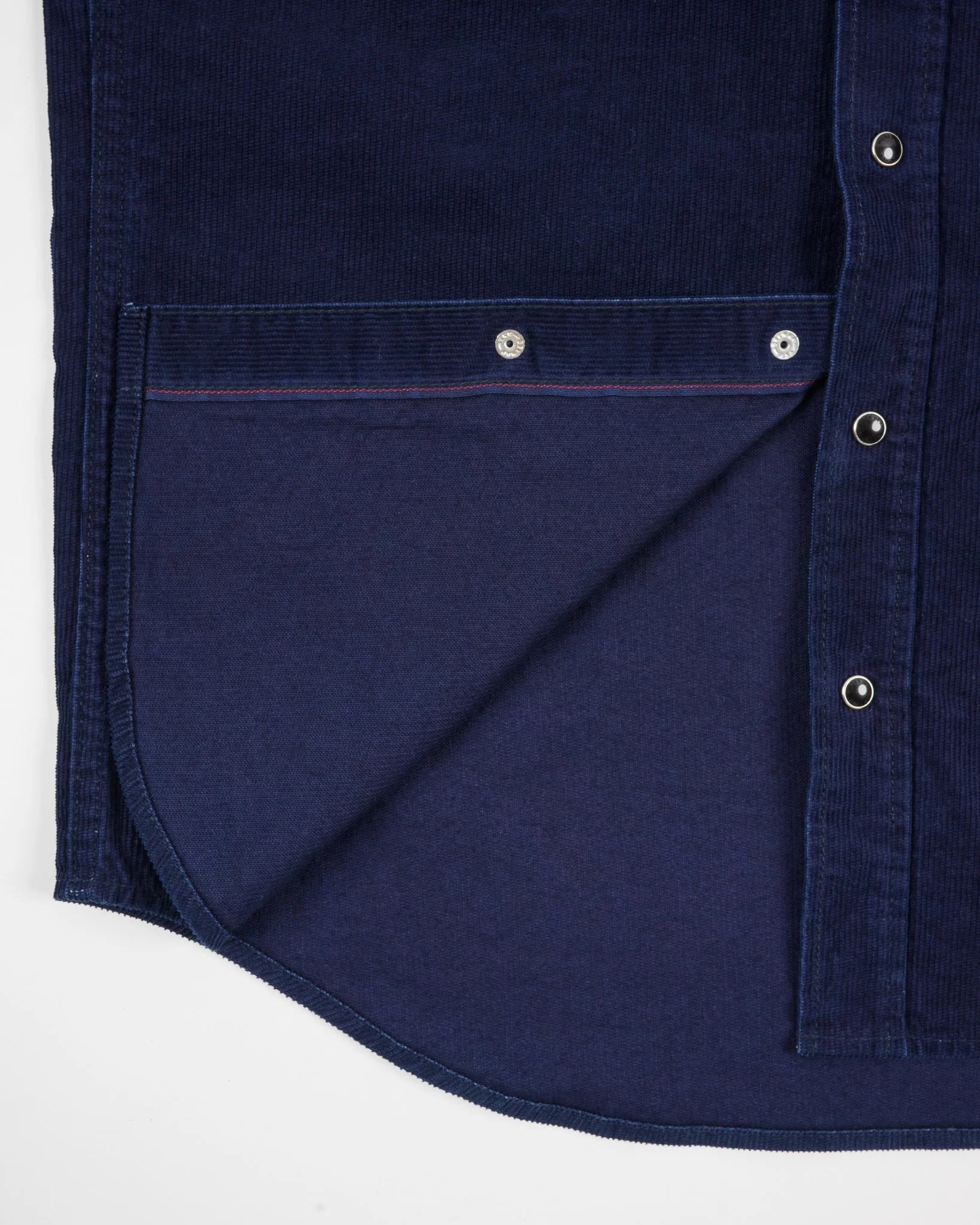 Iron Heart IHSH-438-IND 7.5oz Selvedge Corduroy Western Shirt - Indigo