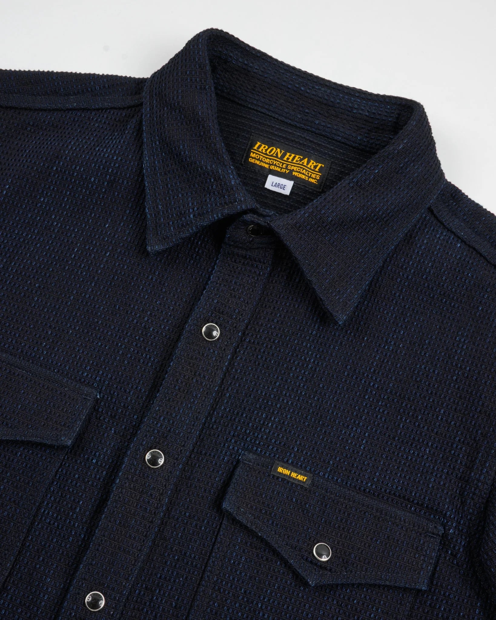 Iron Heart IHSH-437-IND 13.5oz Dobby Cloth CPO Shirt - Indigo
