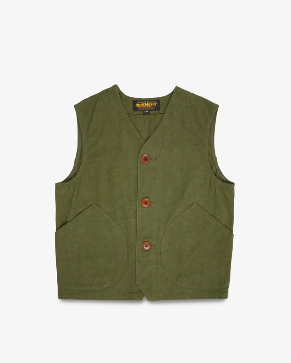 Iron Heart IHV-52-OLV 12oz Duck Canvas Hunting Vest - Olive