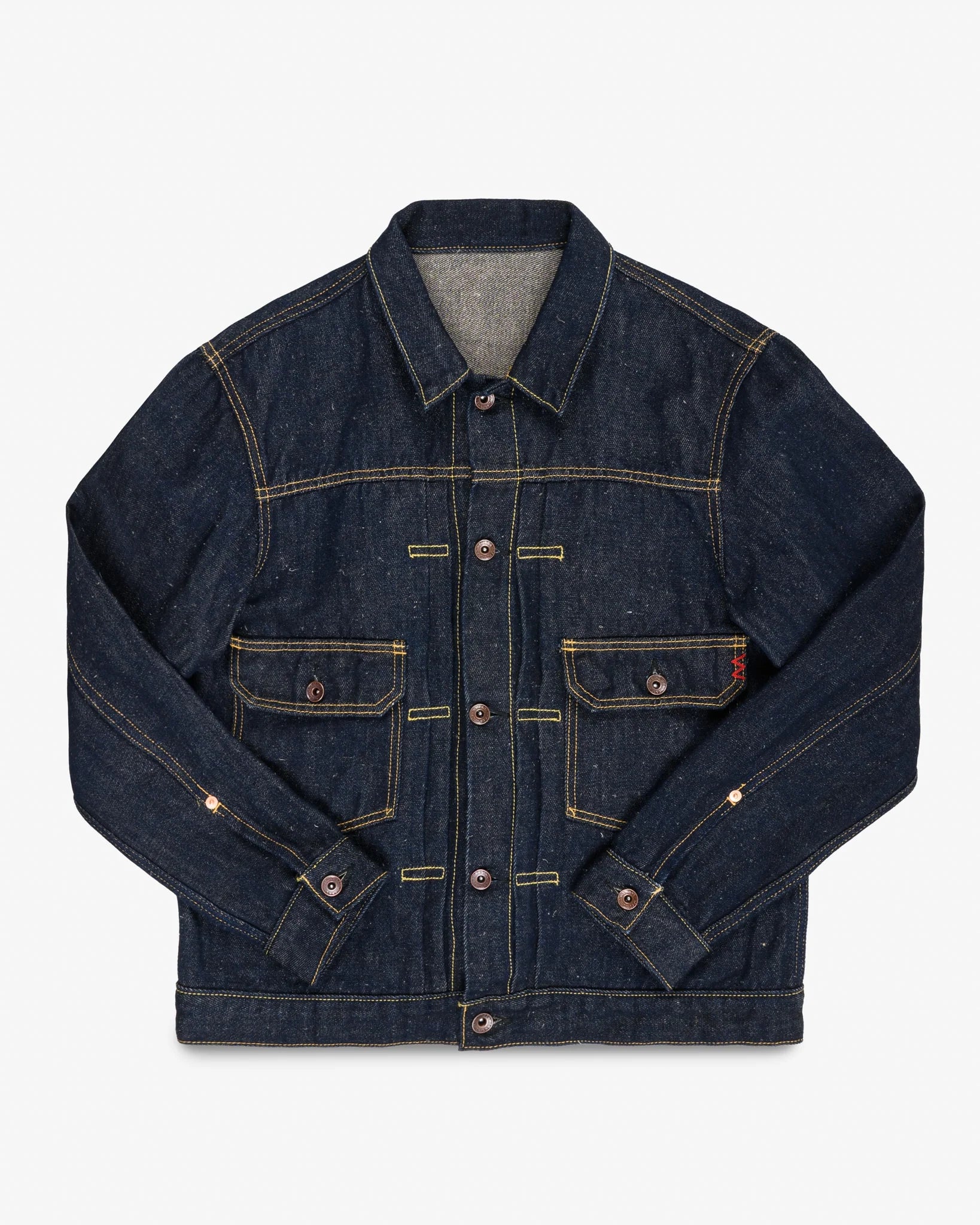 Iron Heart IHJ-163-IND 14oz Cotton/Linen Denim Type II Jacket - Indigo