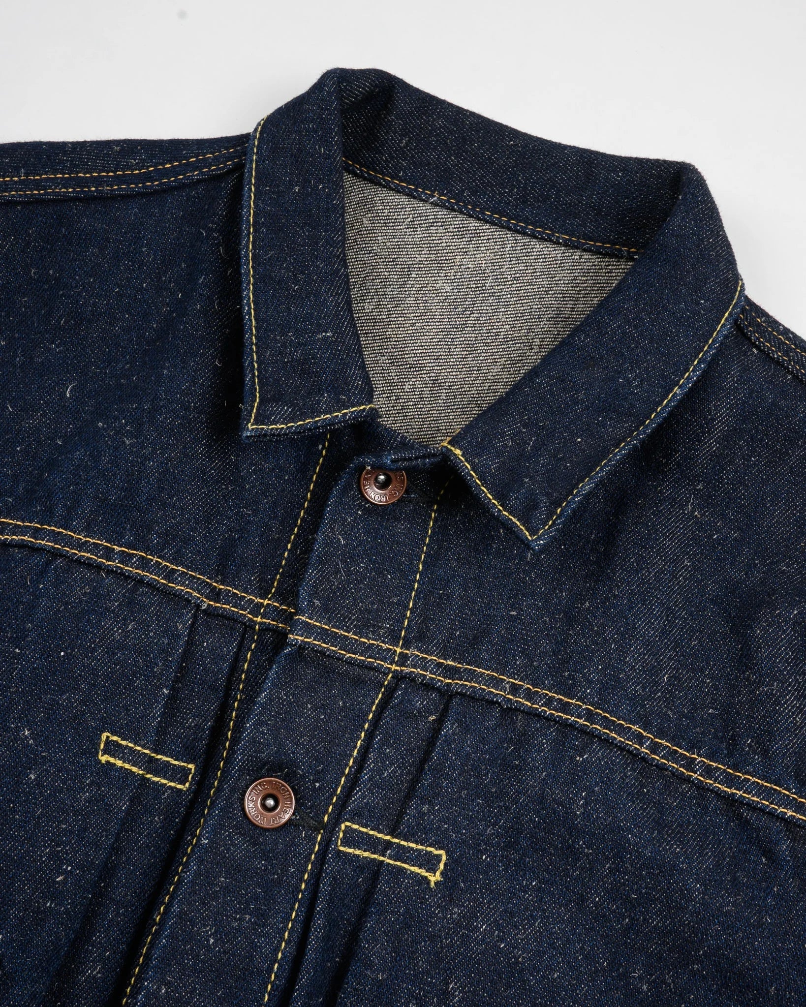 Iron Heart IHJ-163-IND 14oz Cotton/Linen Denim Type II Jacket - Indigo