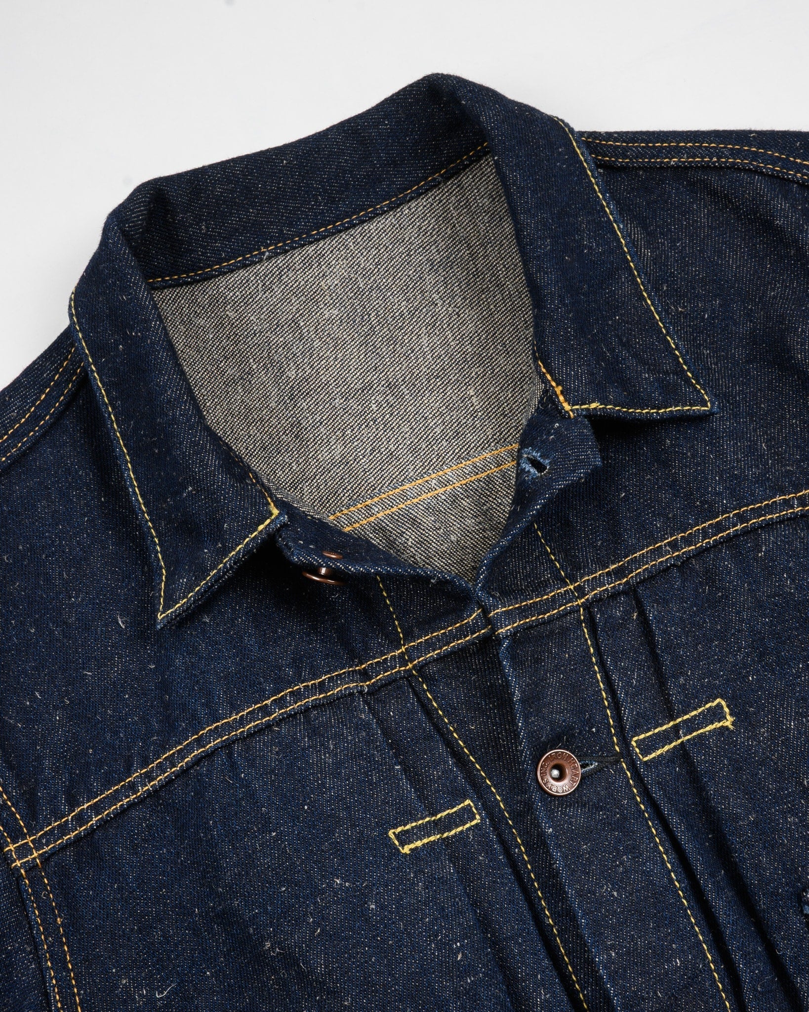 Iron Heart IHJ-163-IND 14oz Cotton/Linen Denim Type II Jacket - Indigo